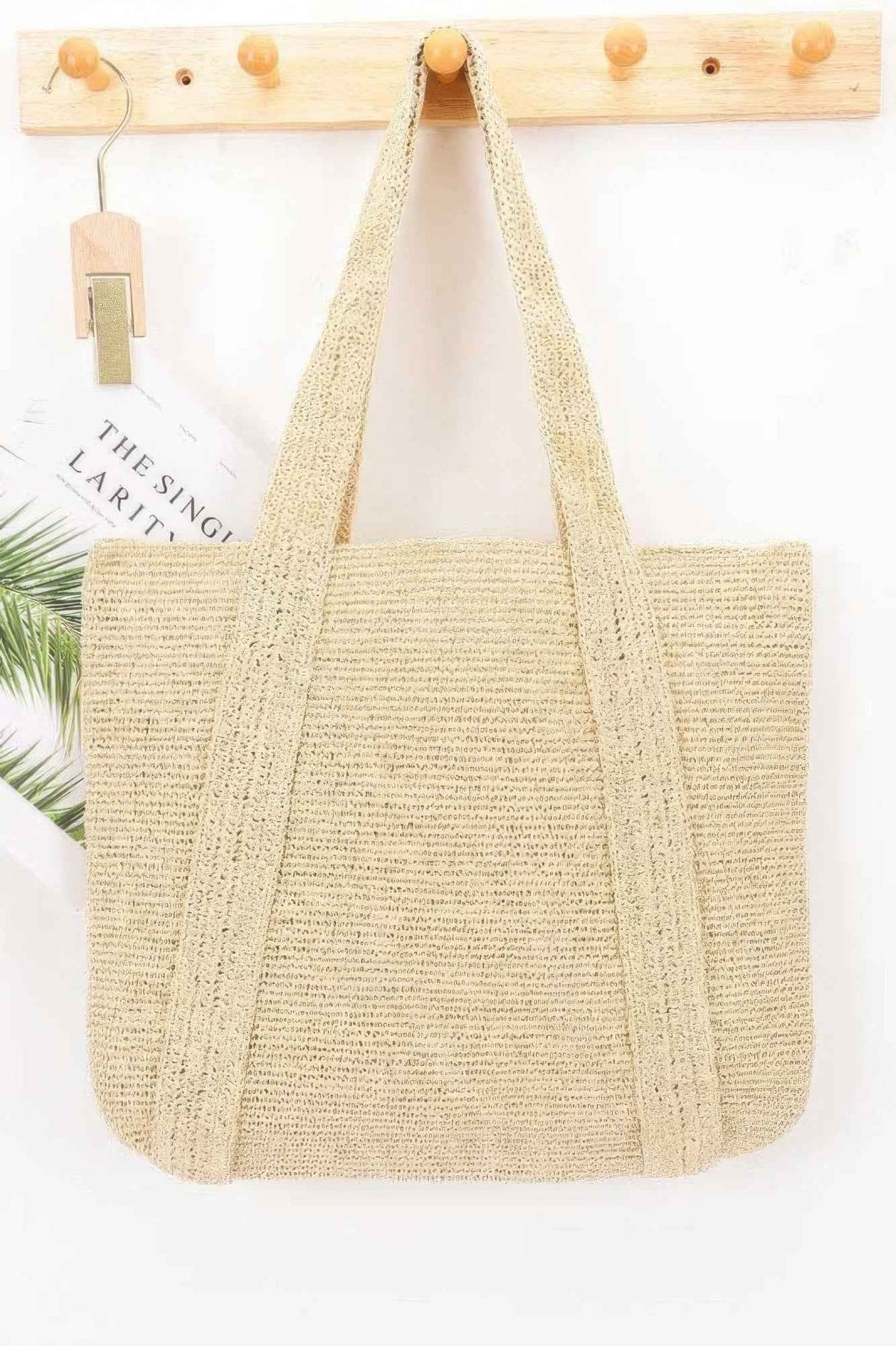 Woven Straw Tote Bag