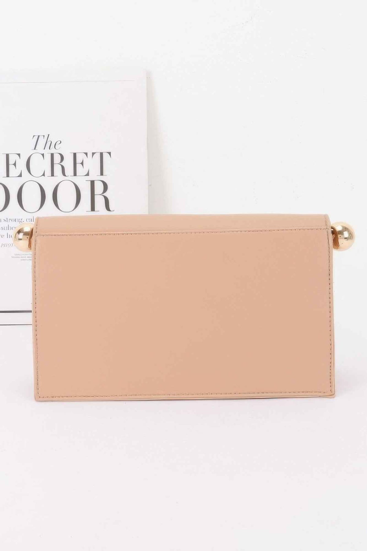 Roll-top Sphere Accent Chain Clutch