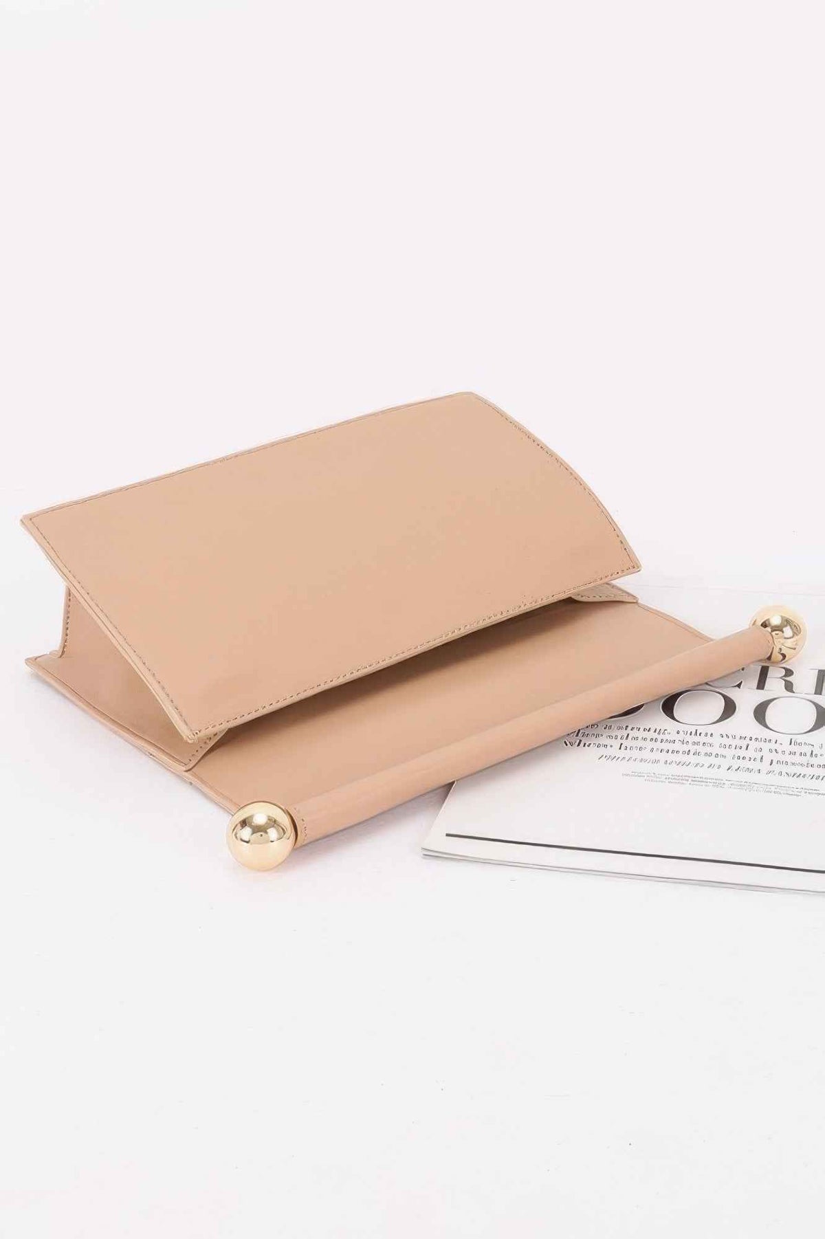 Roll-top Sphere Accent Chain Clutch