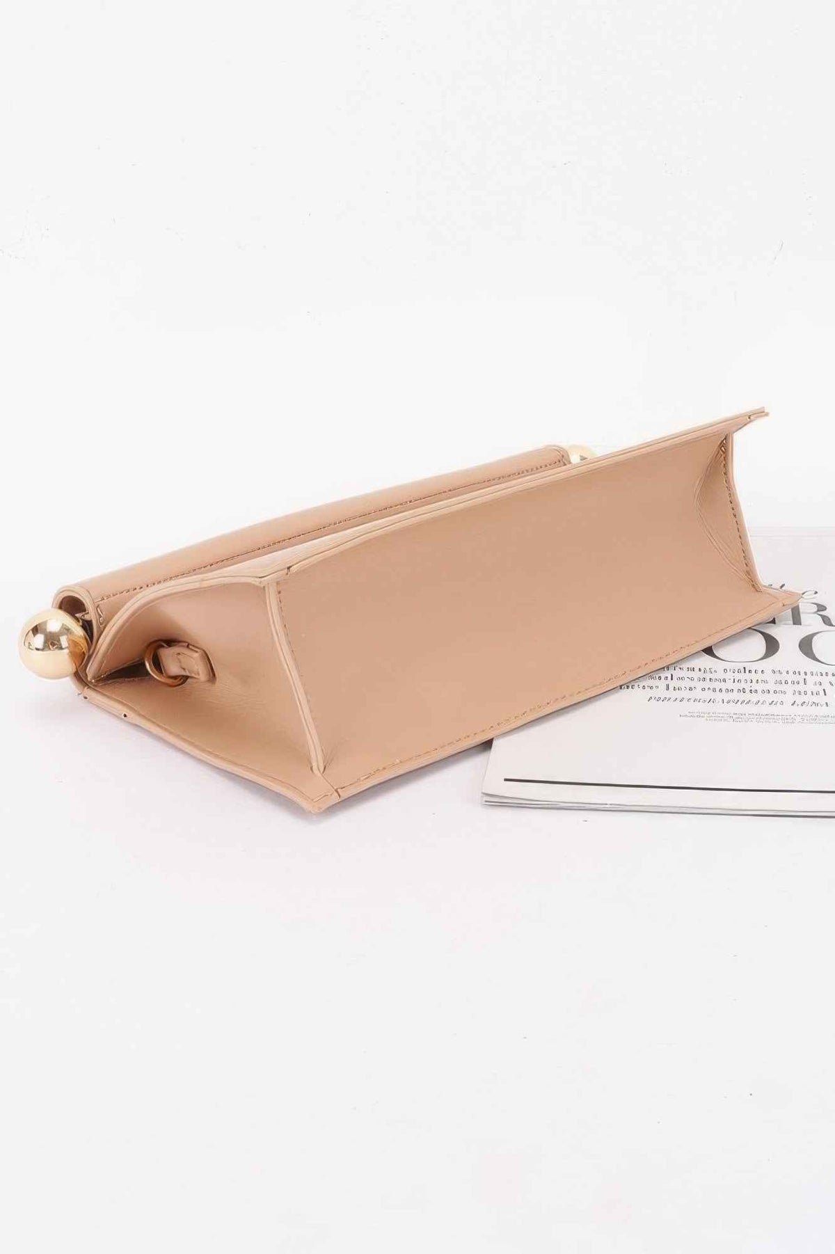 Roll-top Sphere Accent Chain Clutch