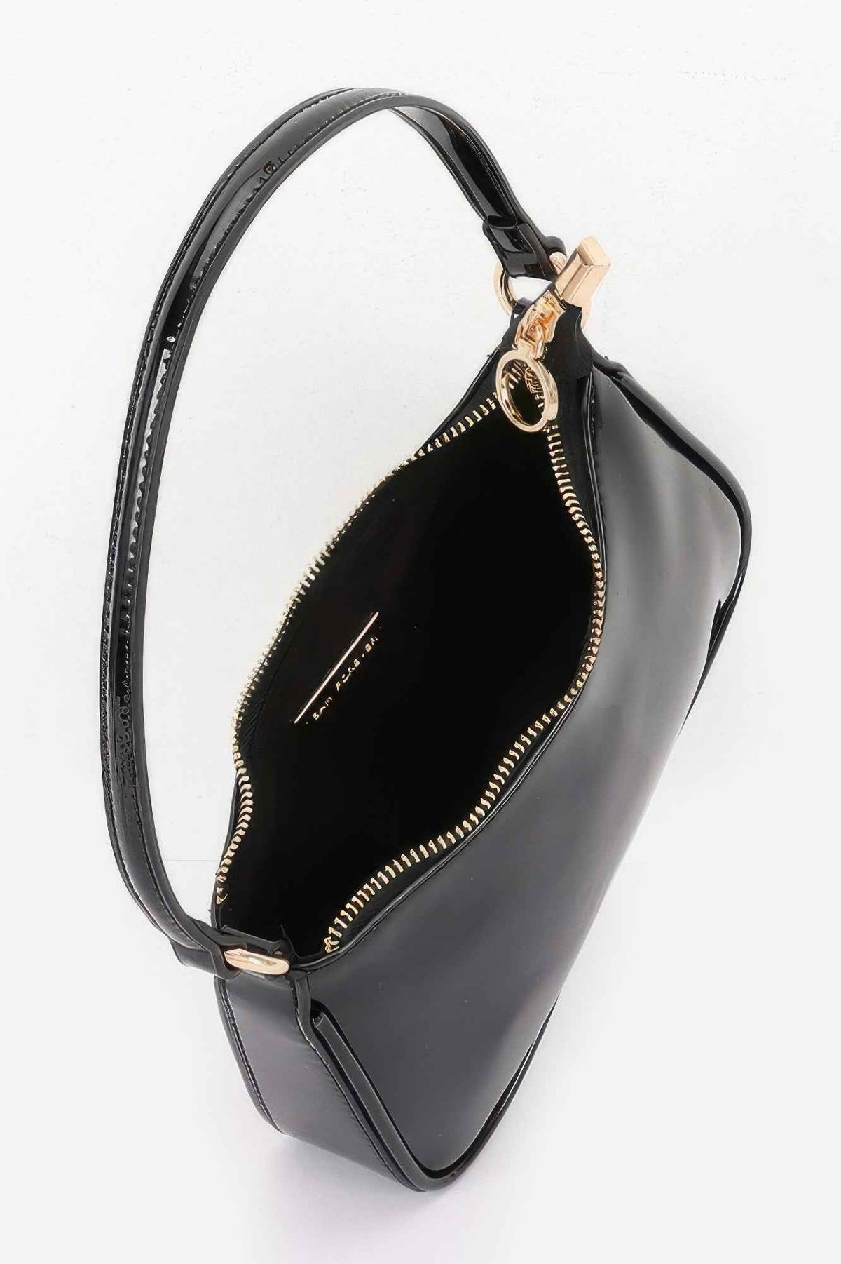 Patent Vegan Leather Chain Shoulder Bag