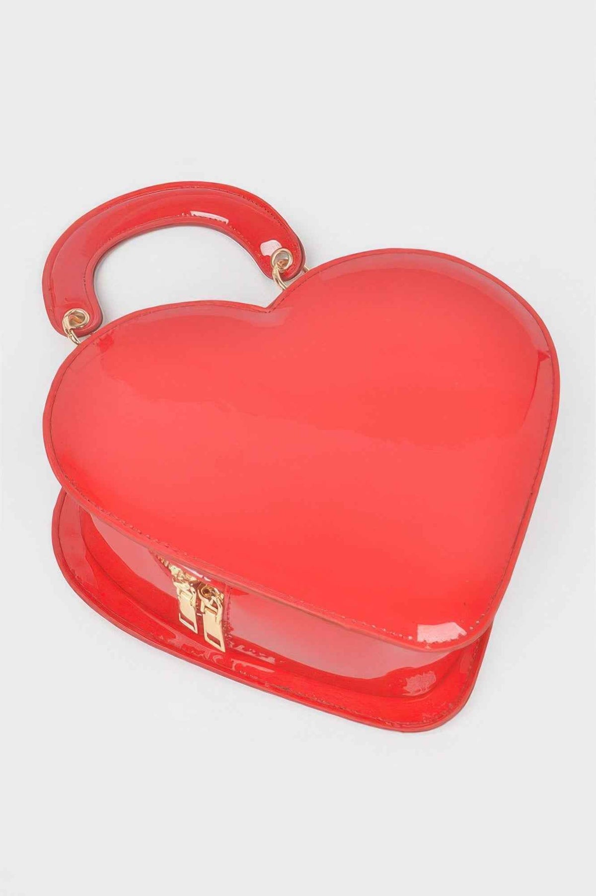 Enamal Heart Shape Crossbody Bag