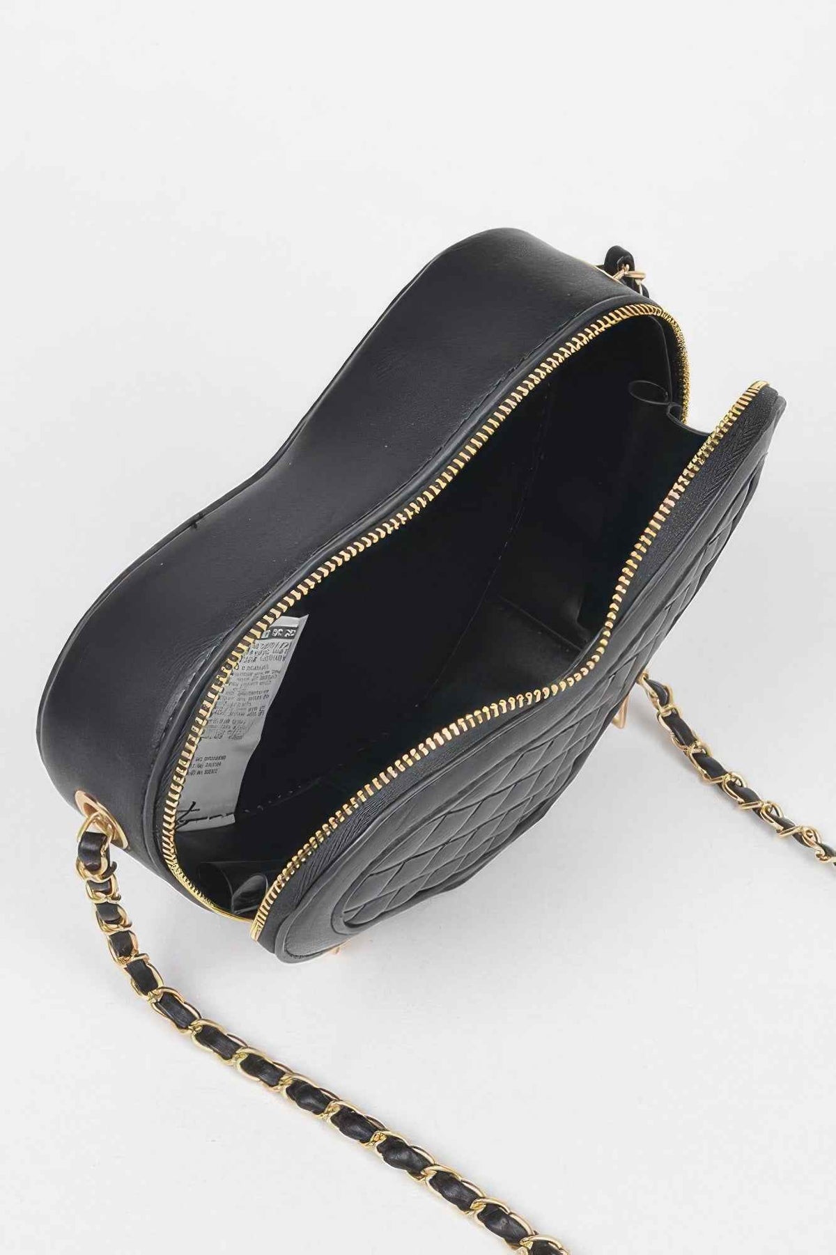 Quilted Heart Shape Crossbody Bag