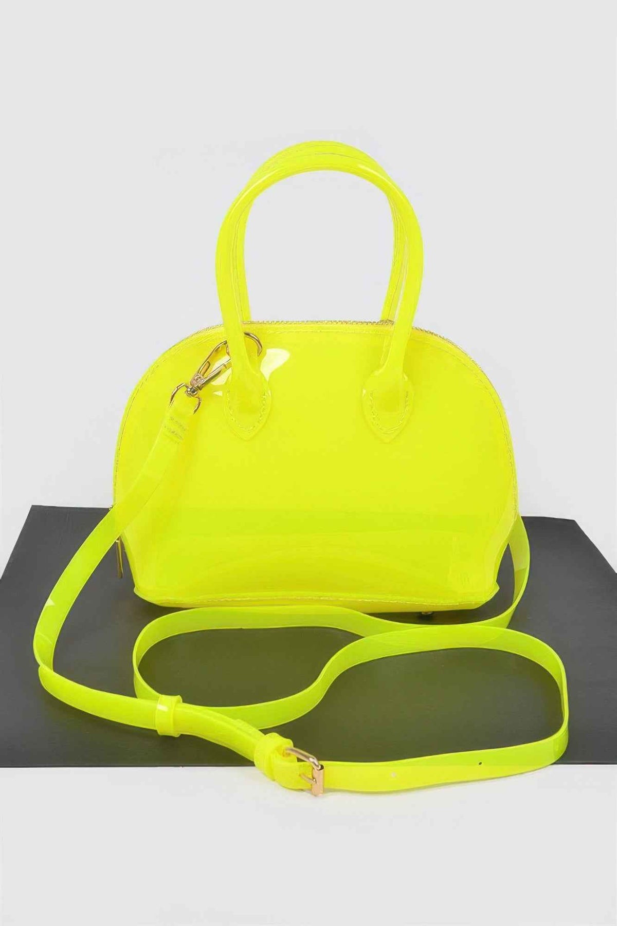 Clear Handle Crossbody Bag
