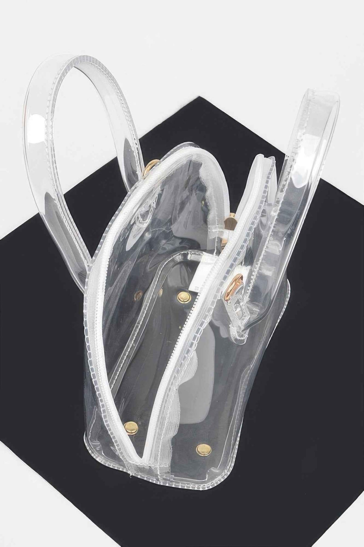 Clear Handle Crossbody Bag