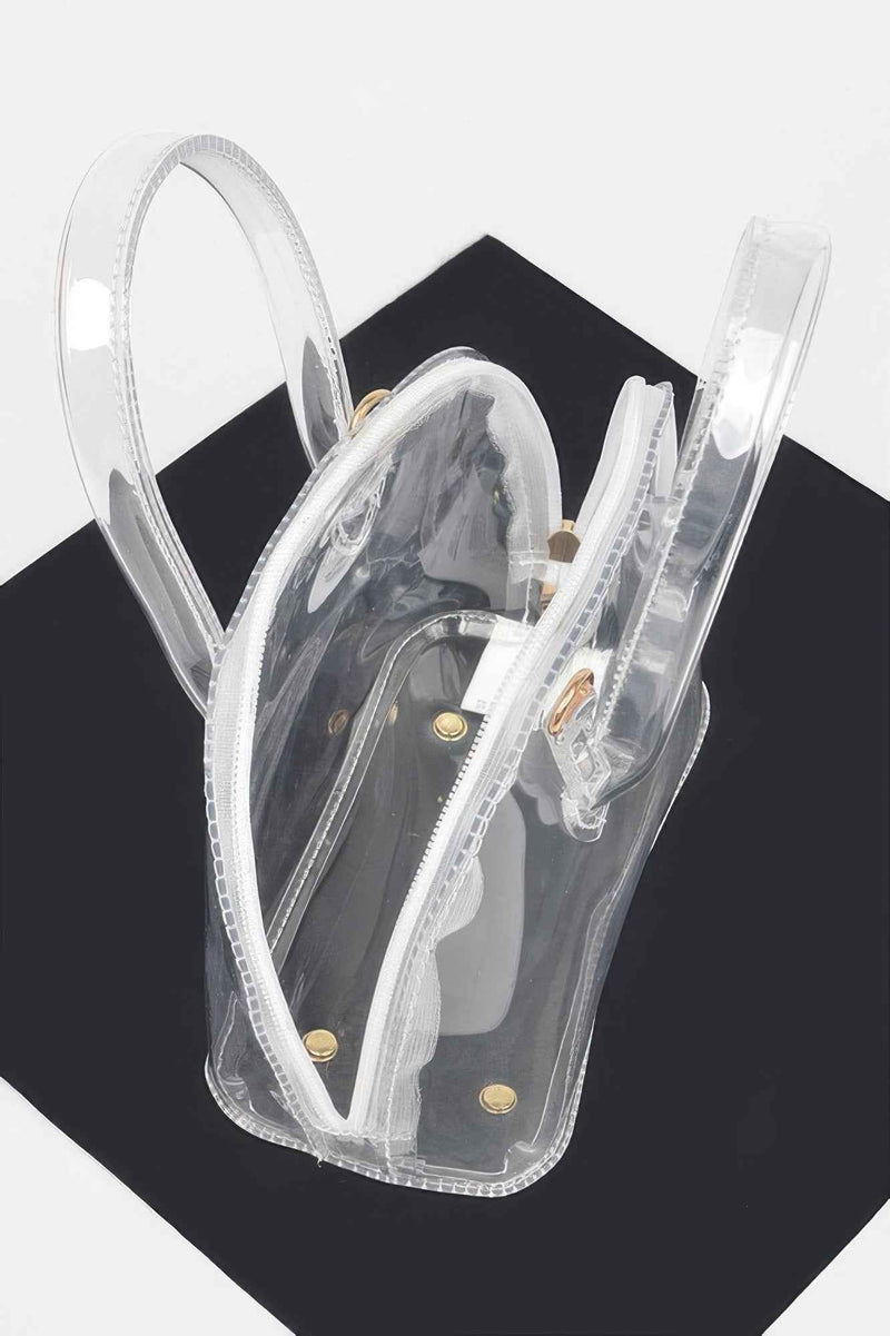 Clear Handle Crossbody Bag