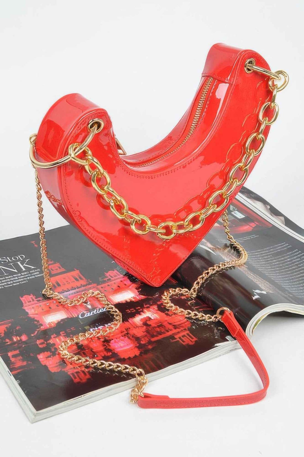 Heart Shape Oversized Handle Clutch