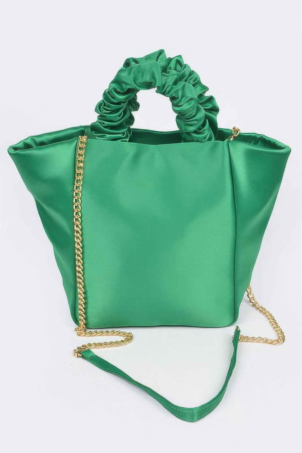 Satin Tote Bag W/chain