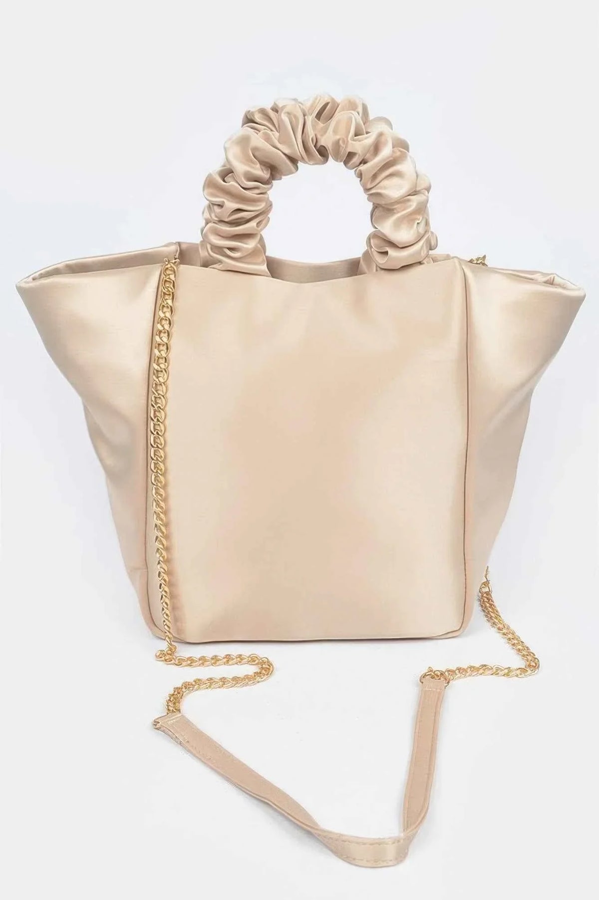 Satin Tote Bag W/chain