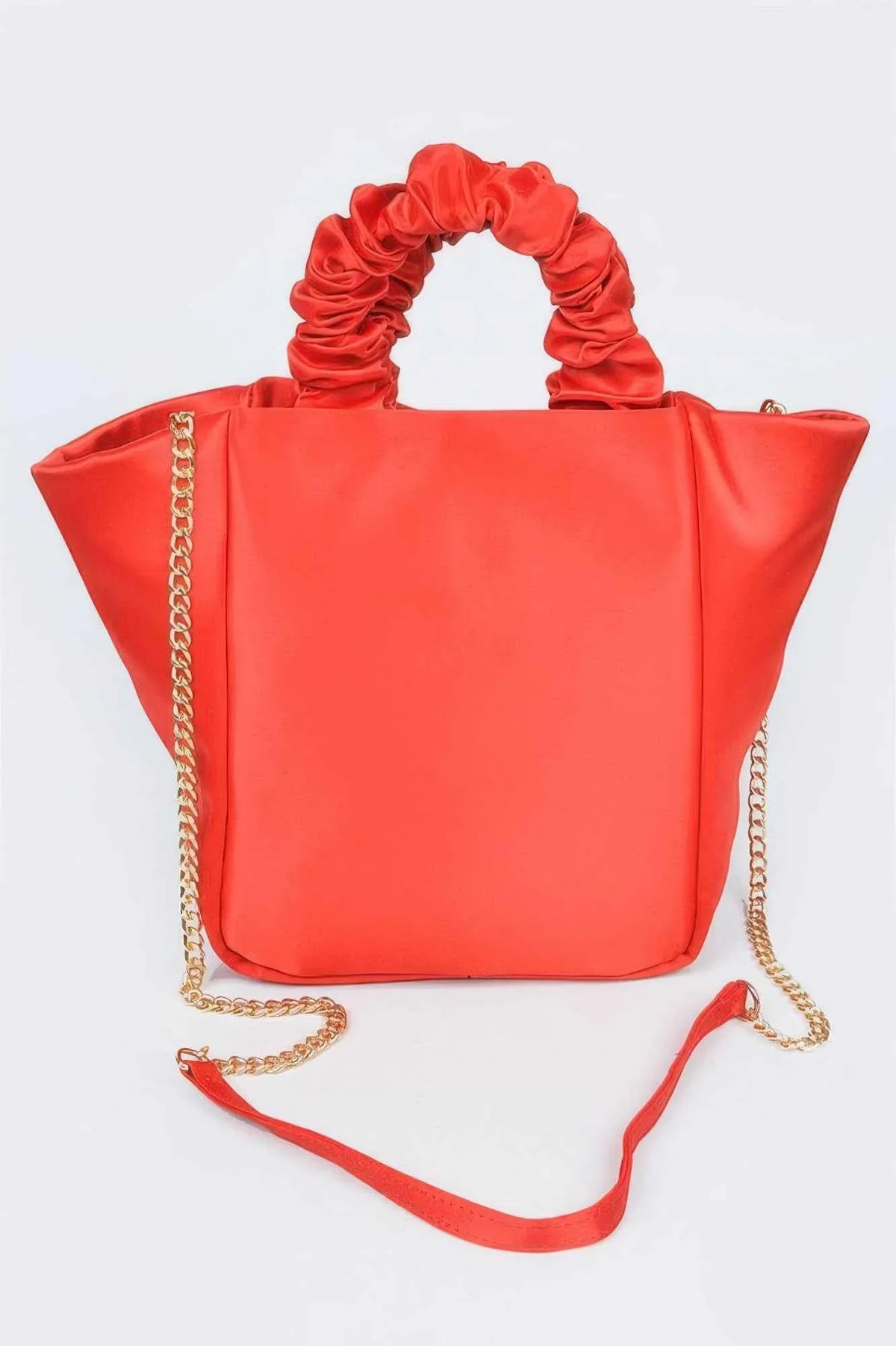 Satin Tote Bag W/chain