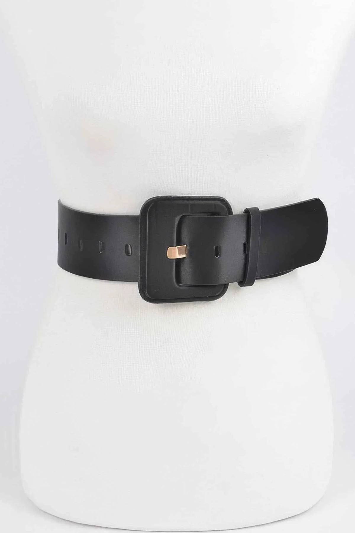 Micro Suede Wide Buckle Belt