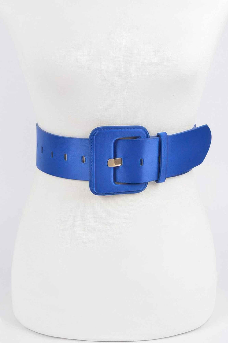 Micro Suede Wide Buckle Belt