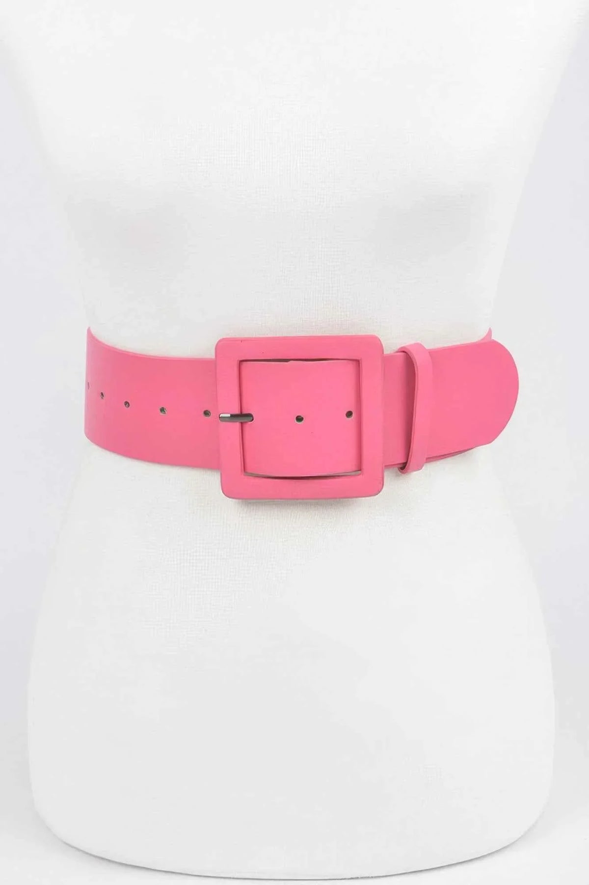 Faux Leather Wide Waist Belt