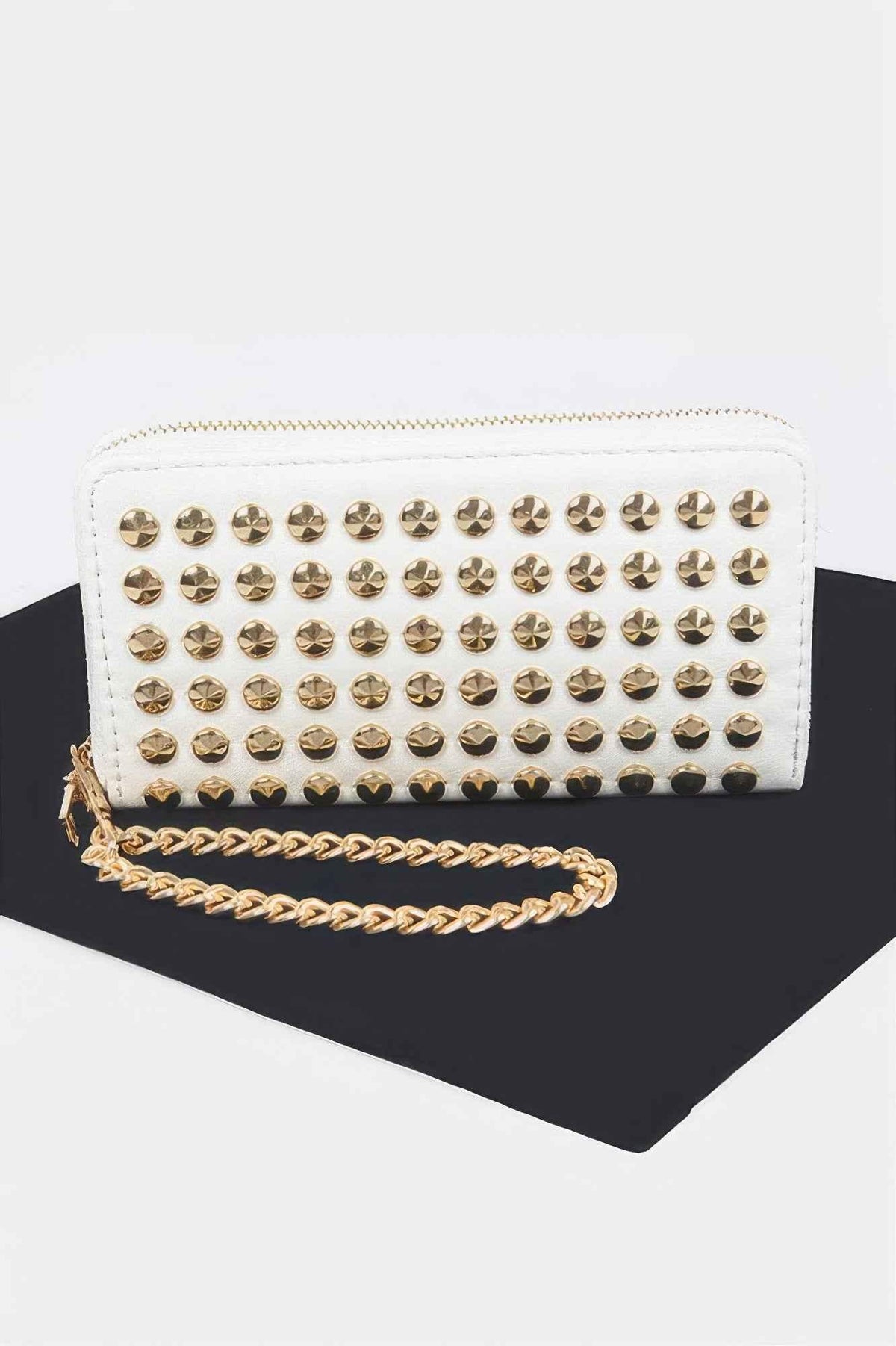 Studded Wallet With Chain