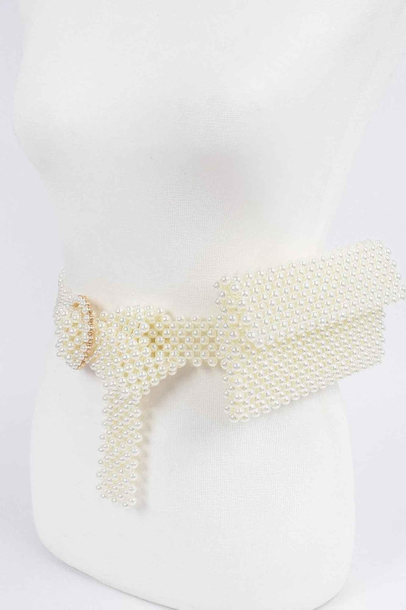 Handmade Faux Pearl Belt Bag