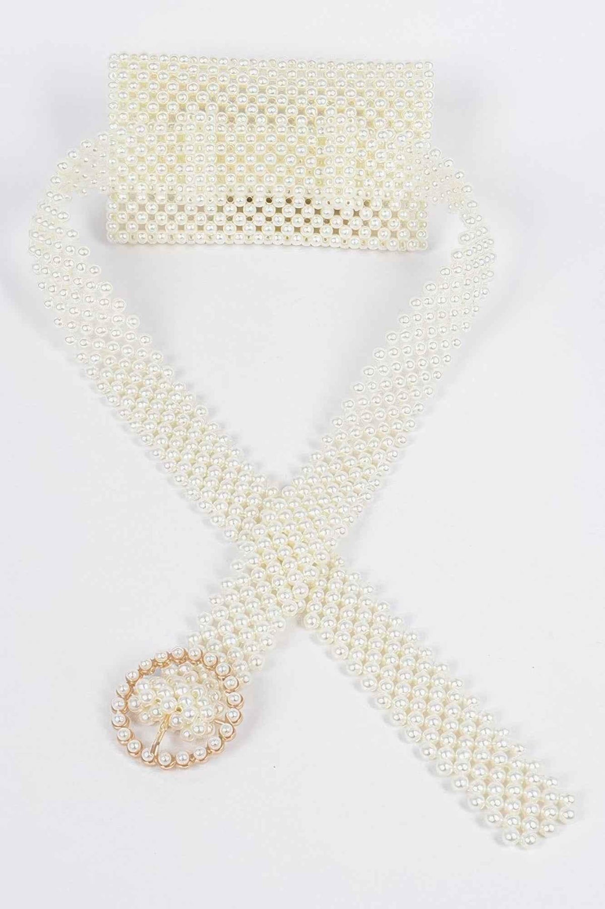 Handmade Faux Pearl Belt Bag