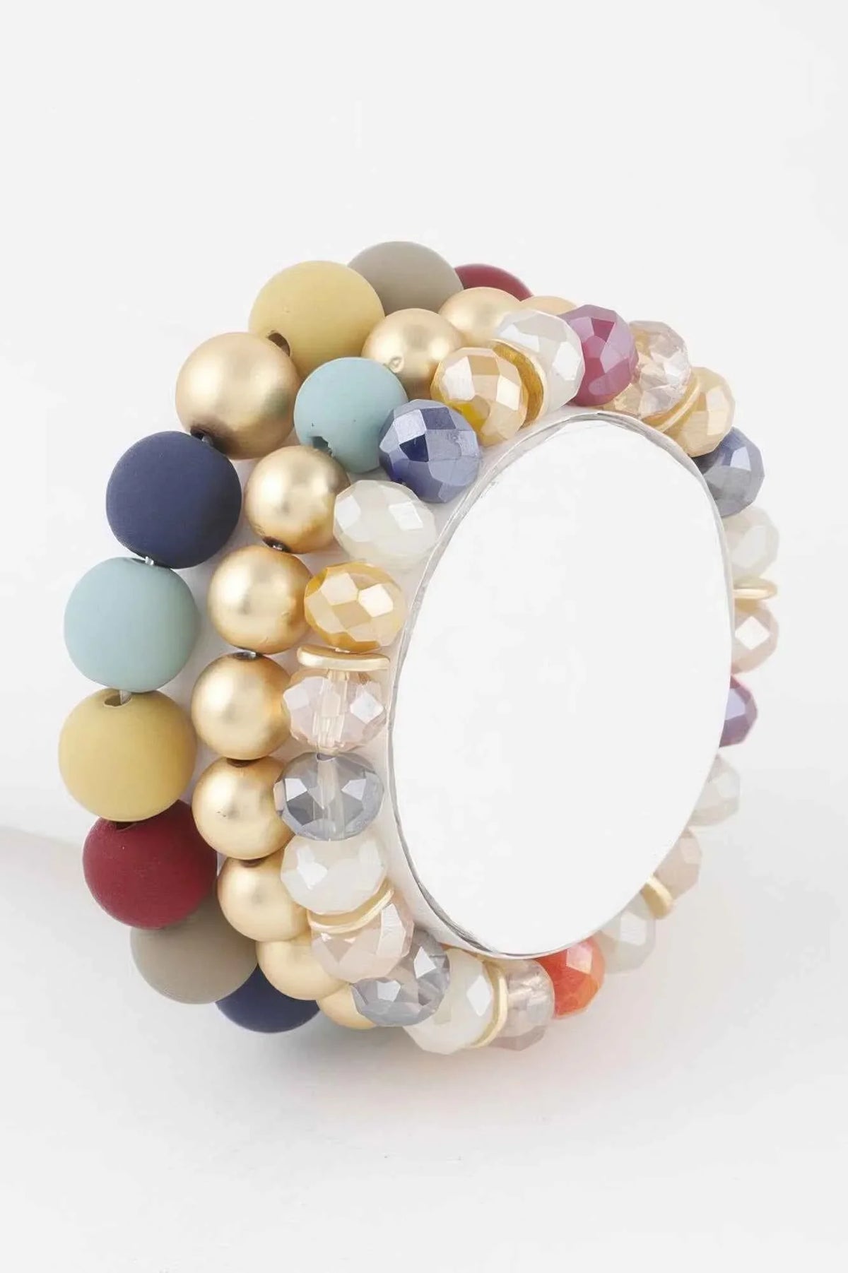 Two Toned Crystal Bead Bracelet