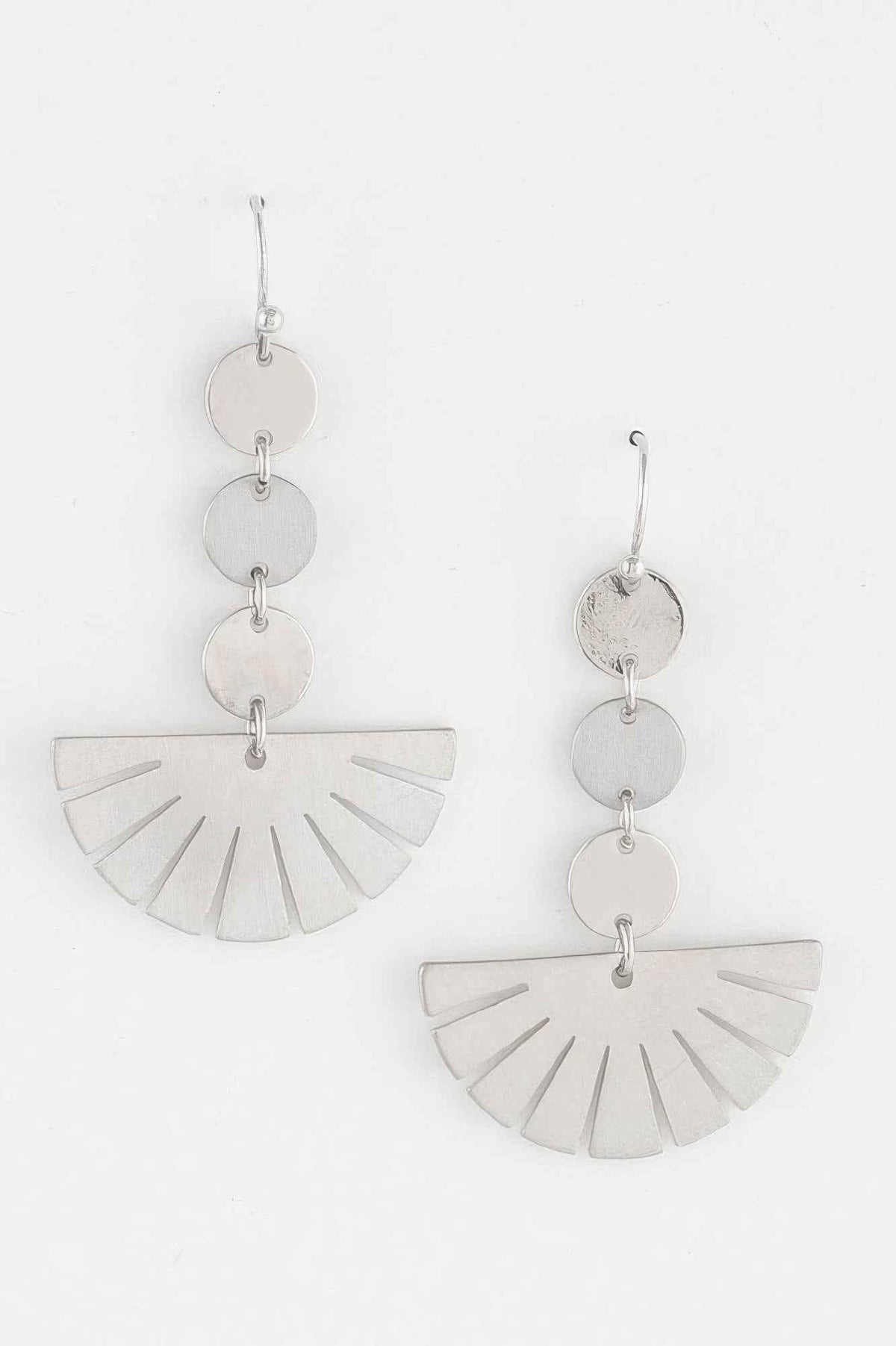 Circle Flower Drop Earrings