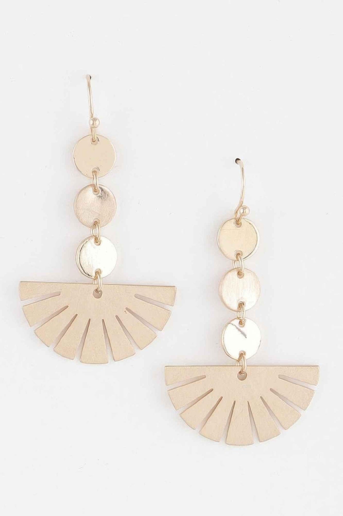 Circle Flower Drop Earrings