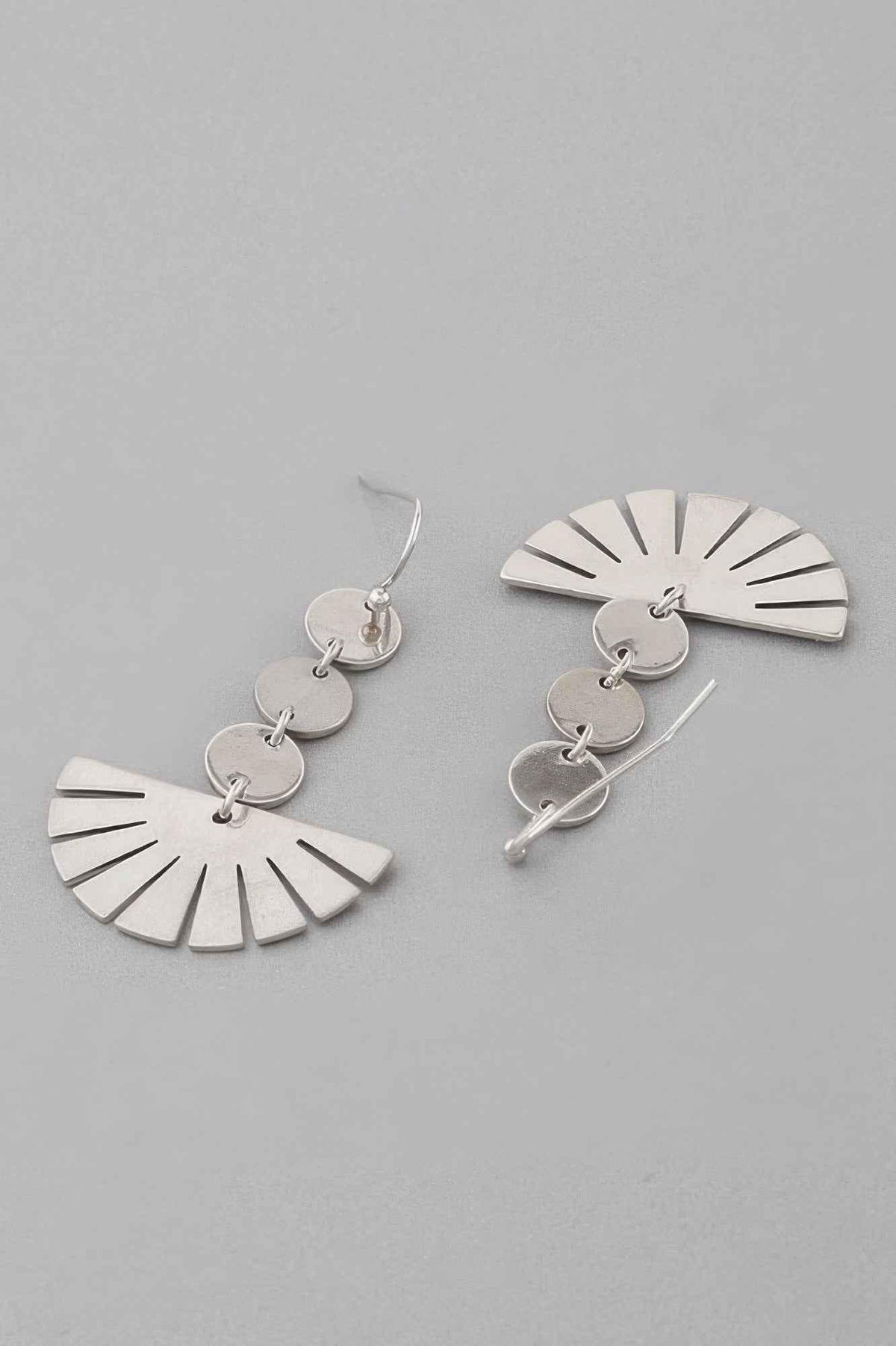 Circle Flower Drop Earrings