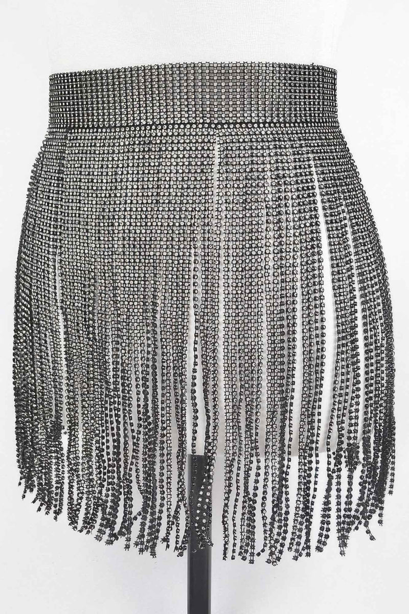 Rhinestone Fringe Belt