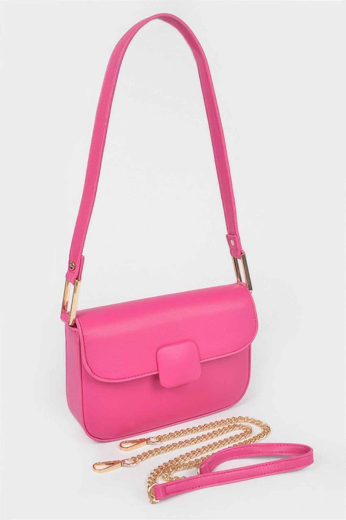 Faux Leather Shoulder Bag