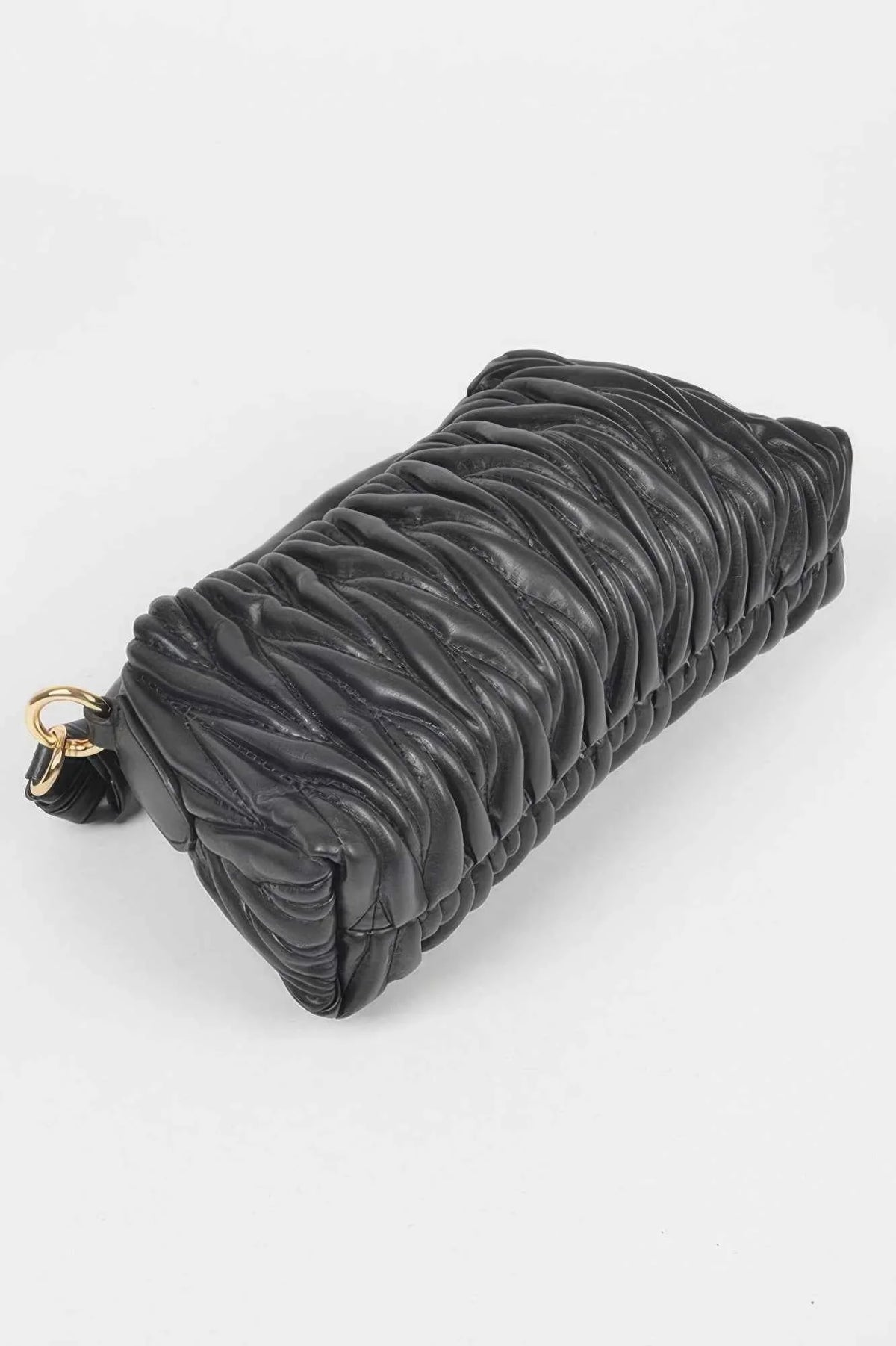 Quilted Faux Leather Top Handle Bag
