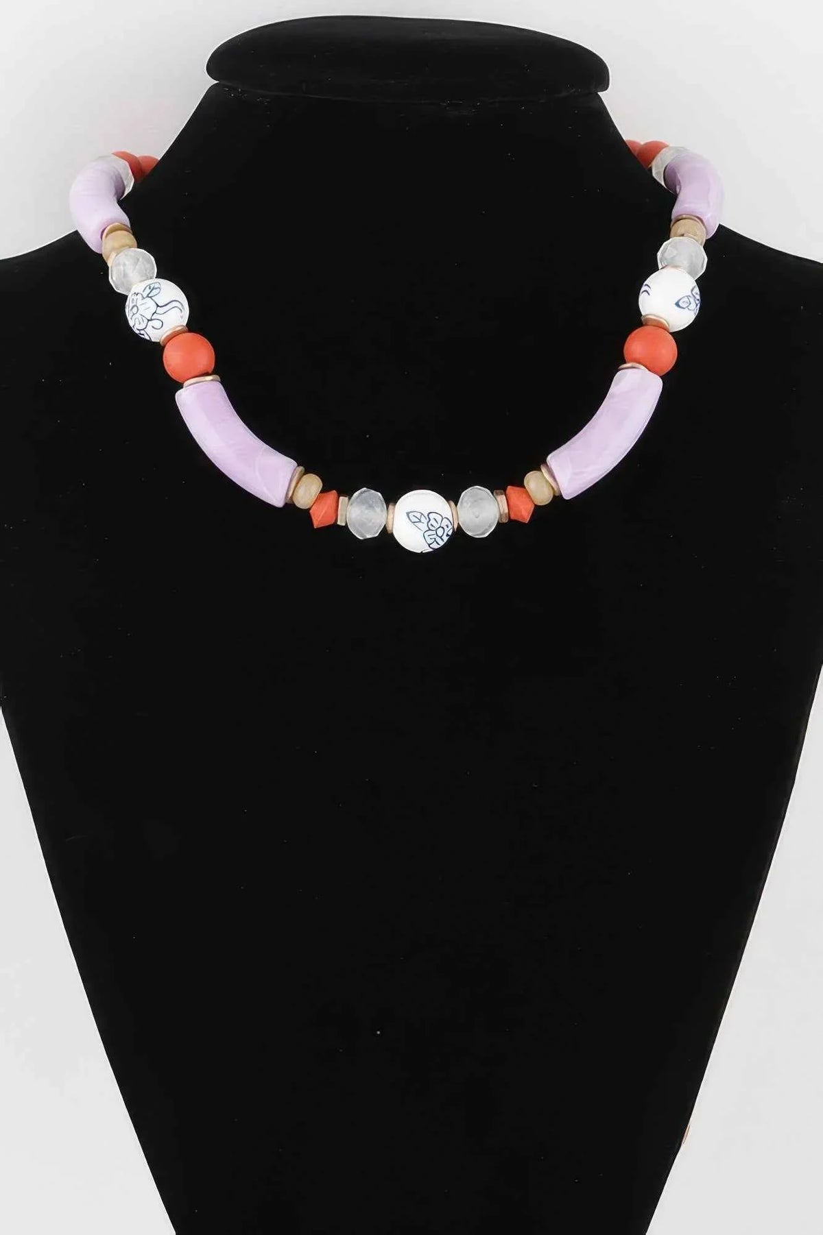 Flower Marble Bead Necklace