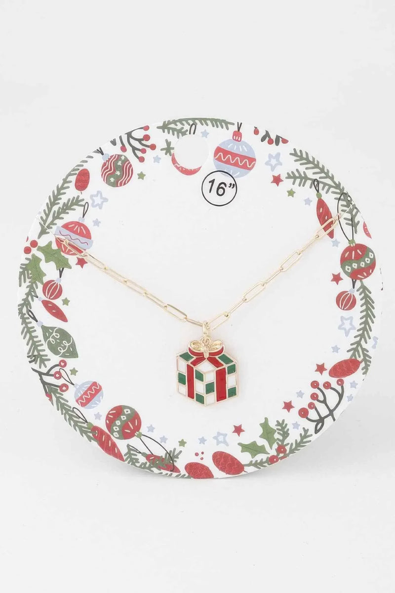 Checker Gift Chain Necklace