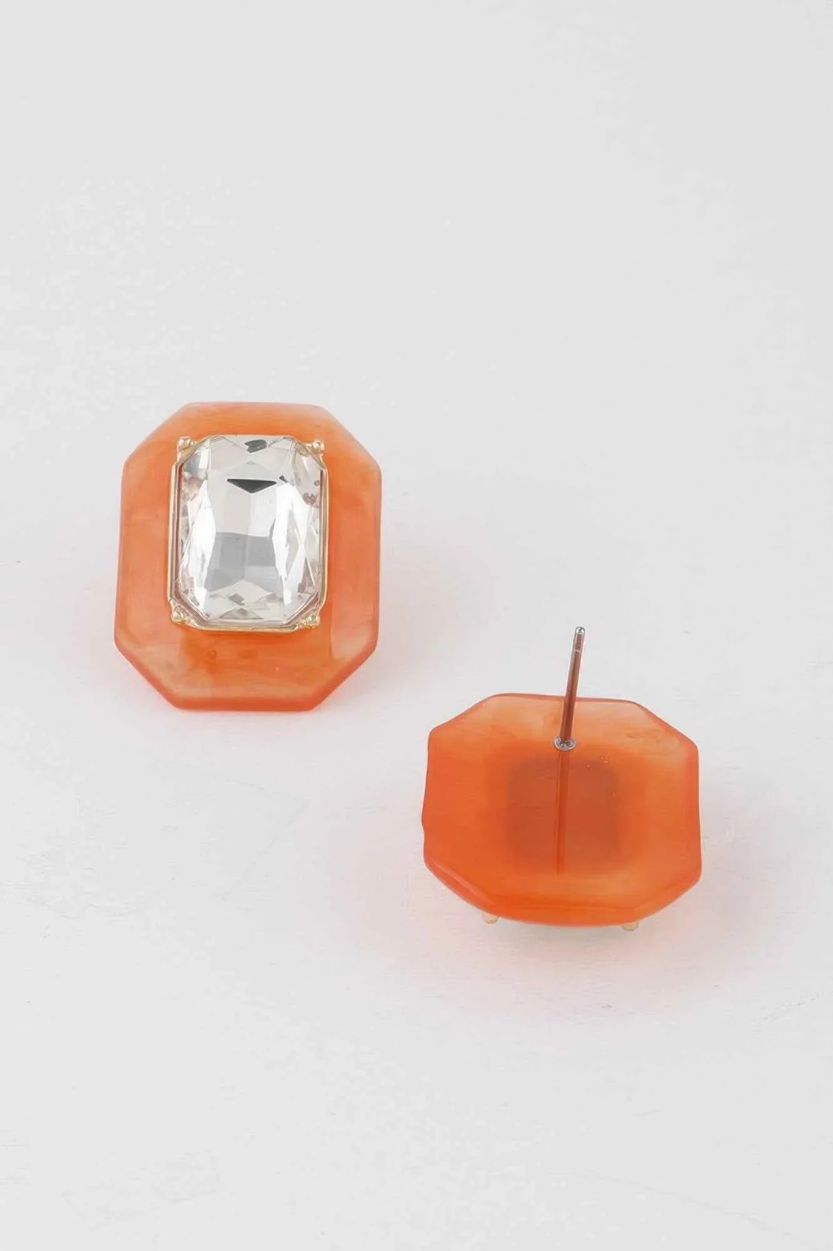 Marble Crystal Stud Earrings