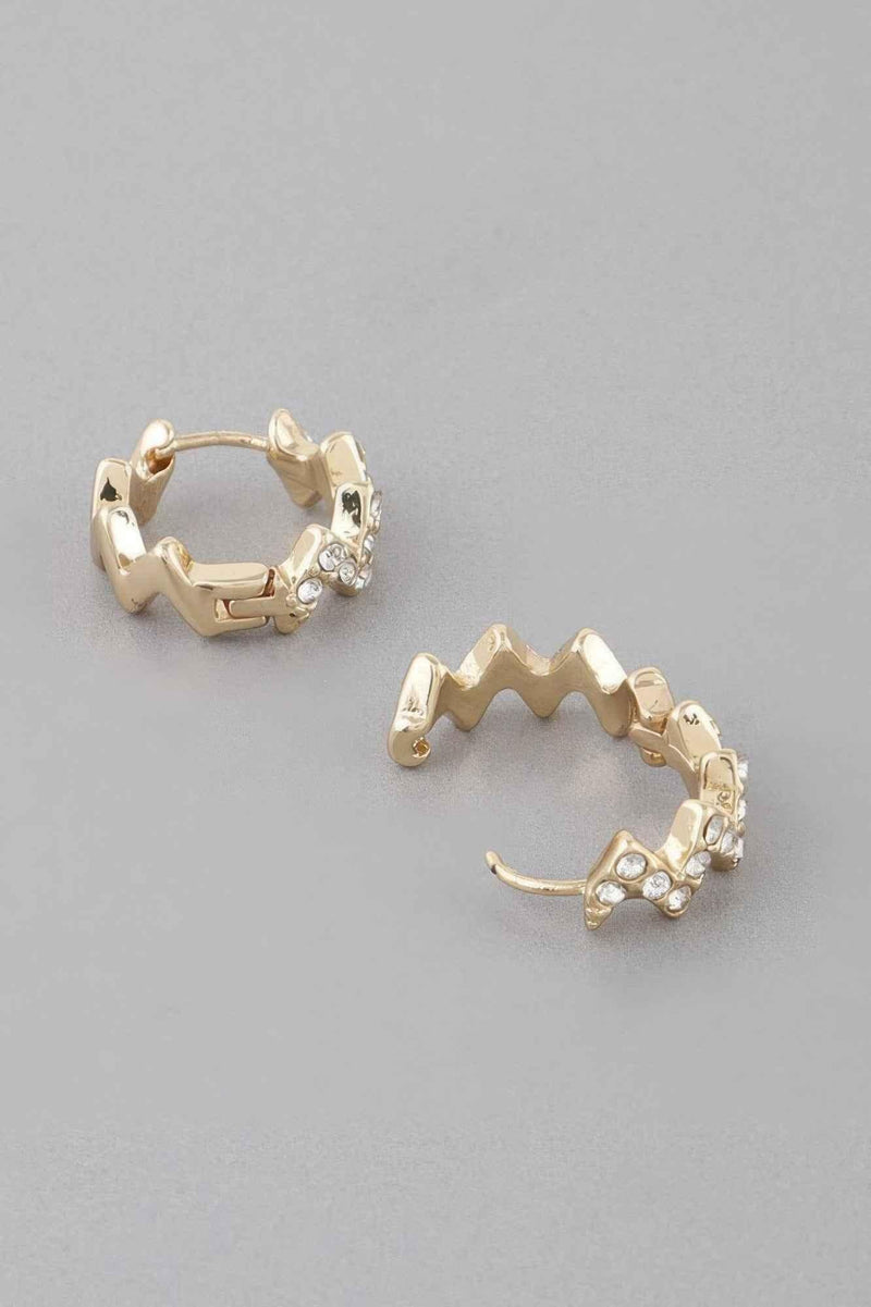 Jeweled Swivel Hoop Earrings