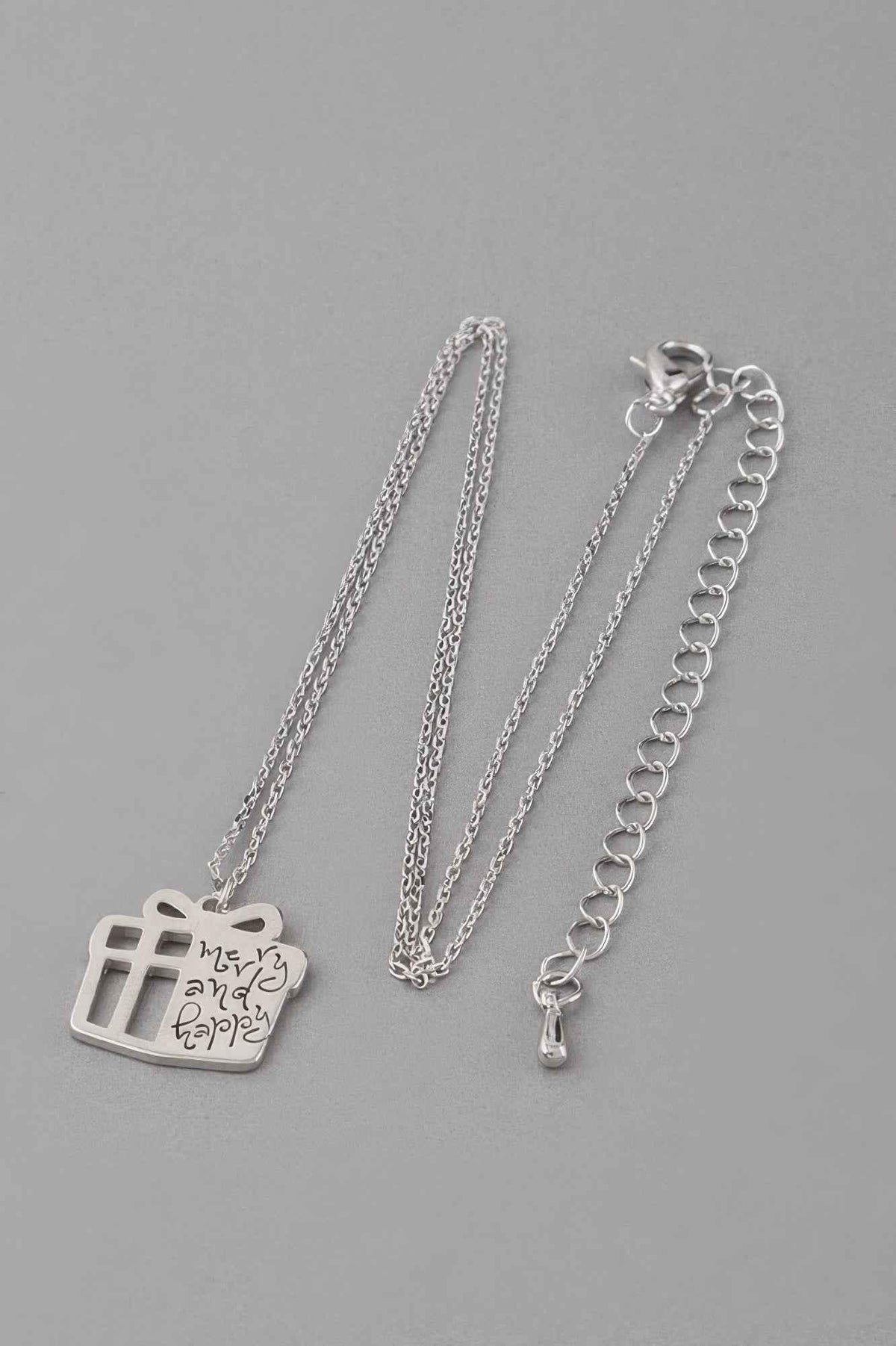 Merry And Happy Gift Necklace