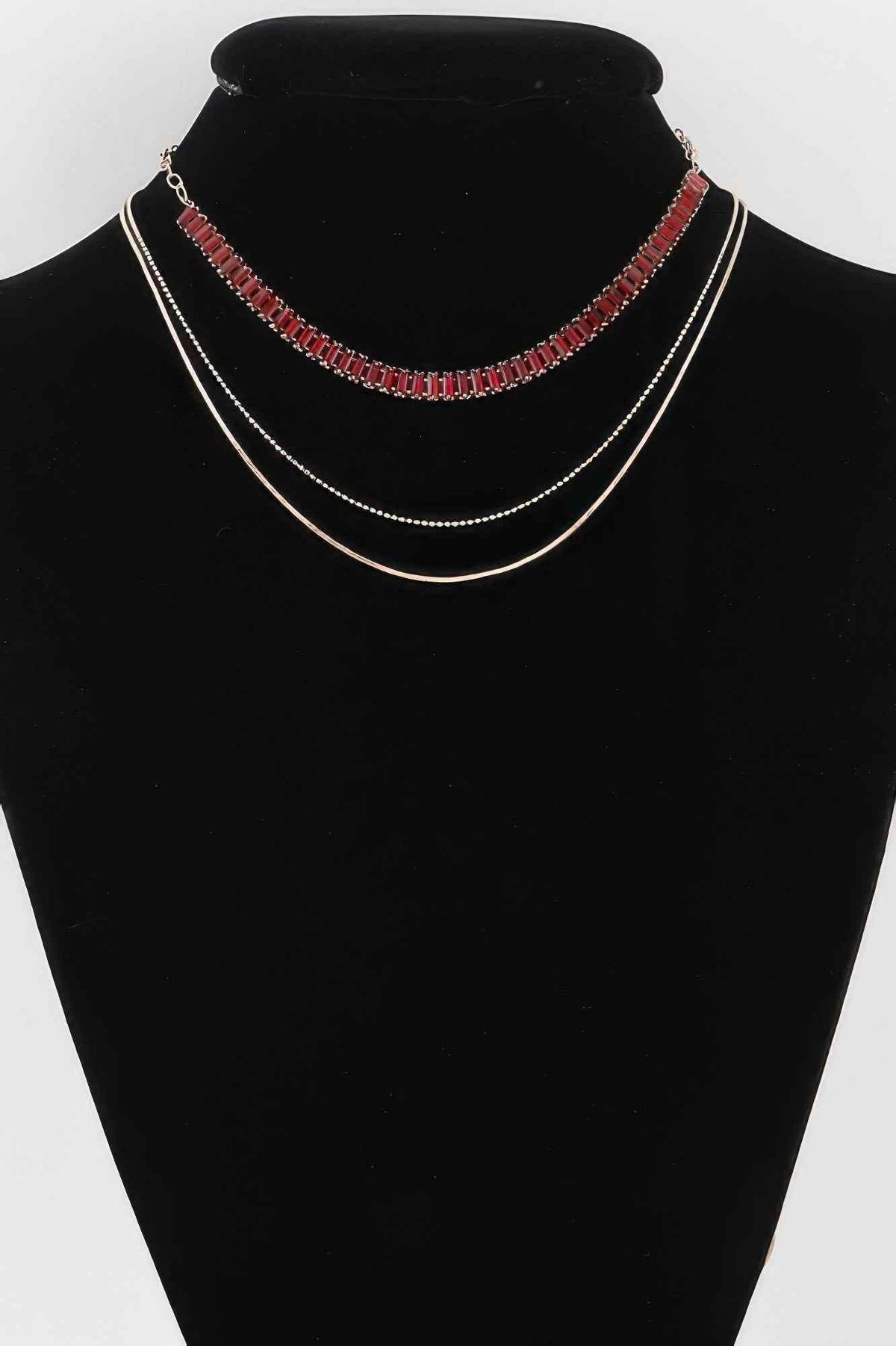 Multi Crystal Bead Necklace