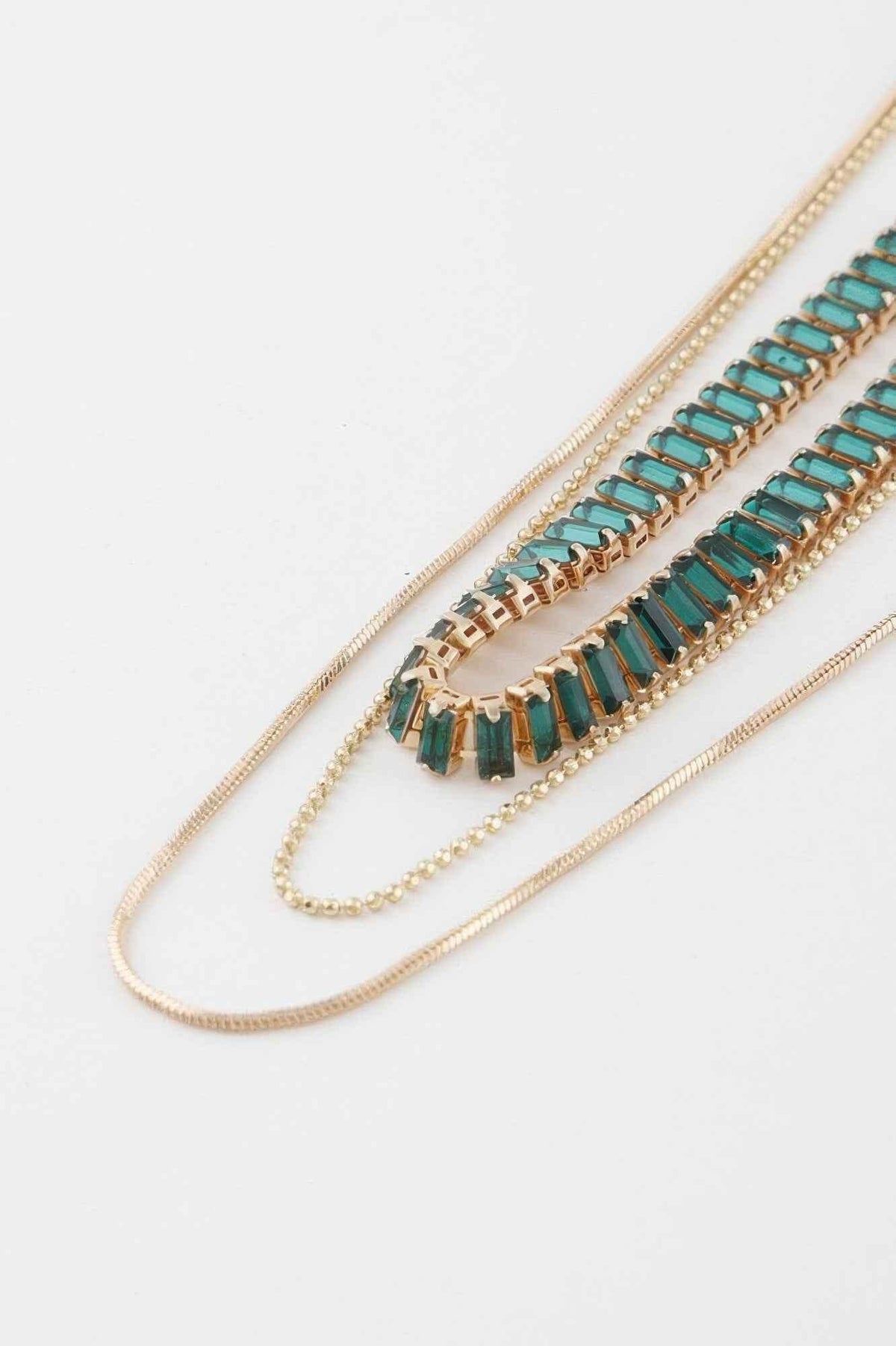 Multi Crystal Bead Necklace