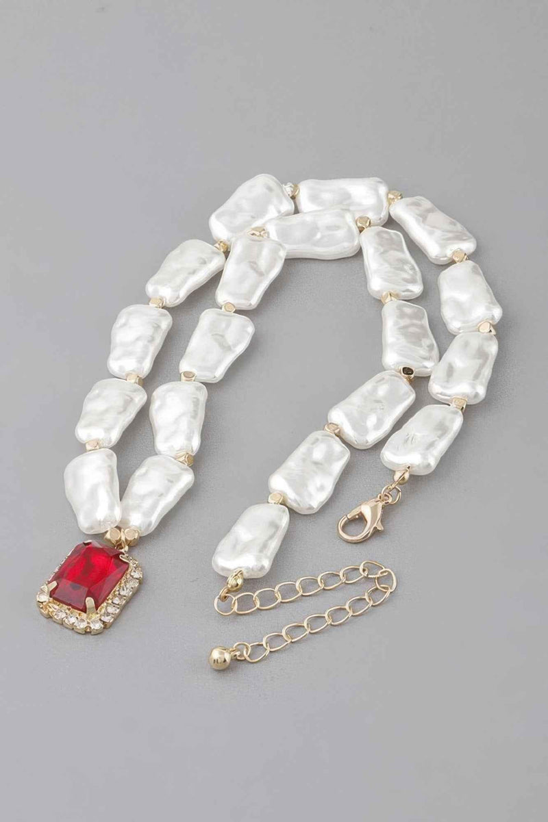 Multi Stone Pendant Necklace