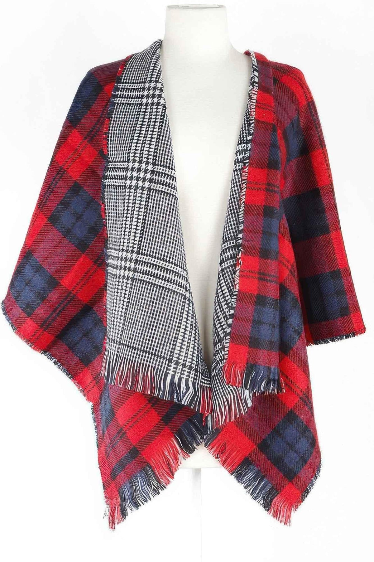 Classic Plaid Fringe Scarf