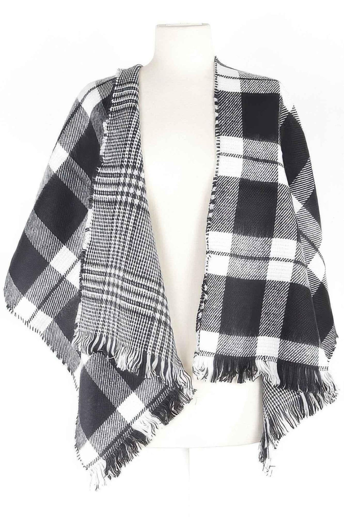 Classic Plaid Fringe Scarf
