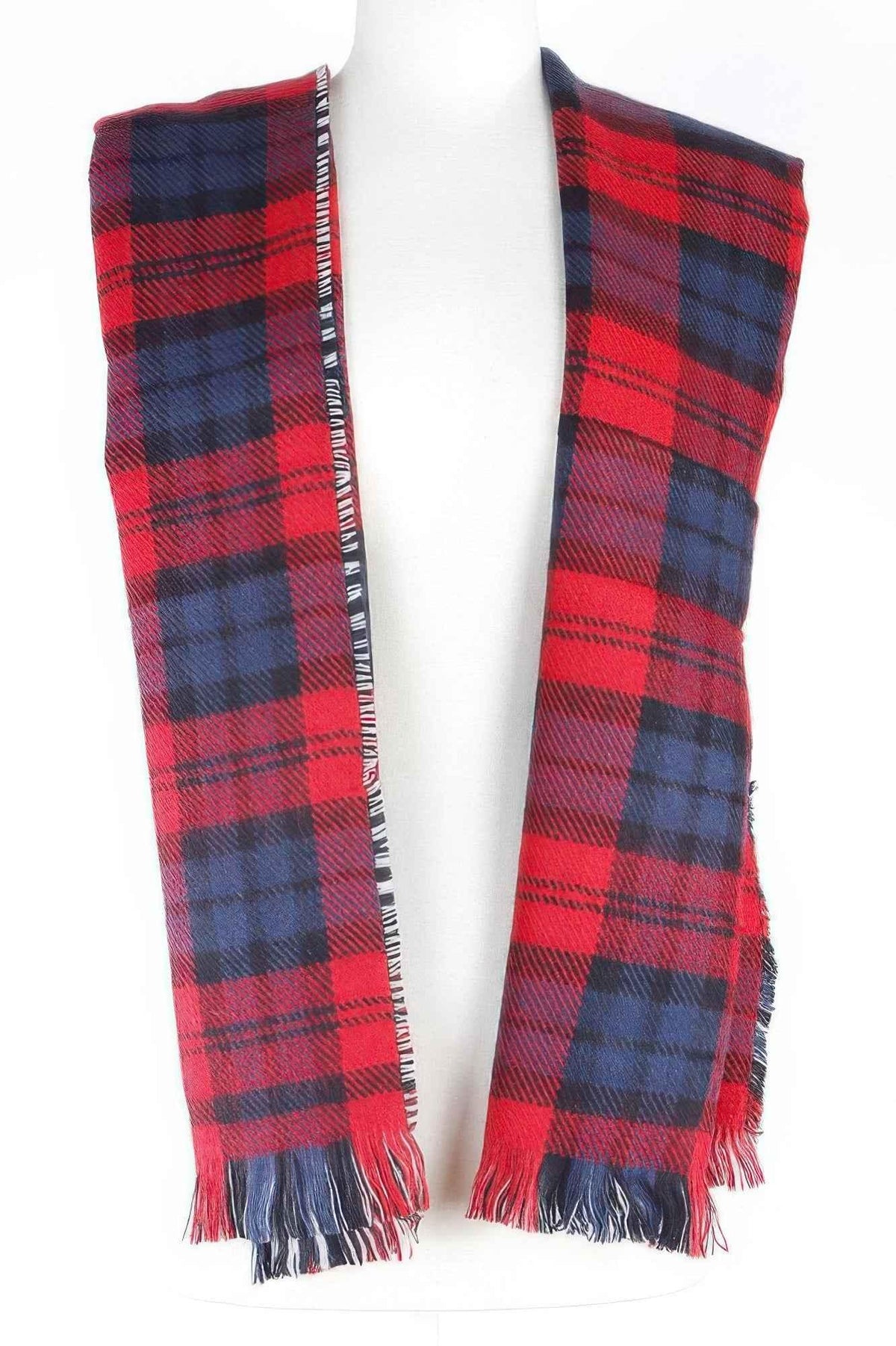 Classic Plaid Fringe Scarf