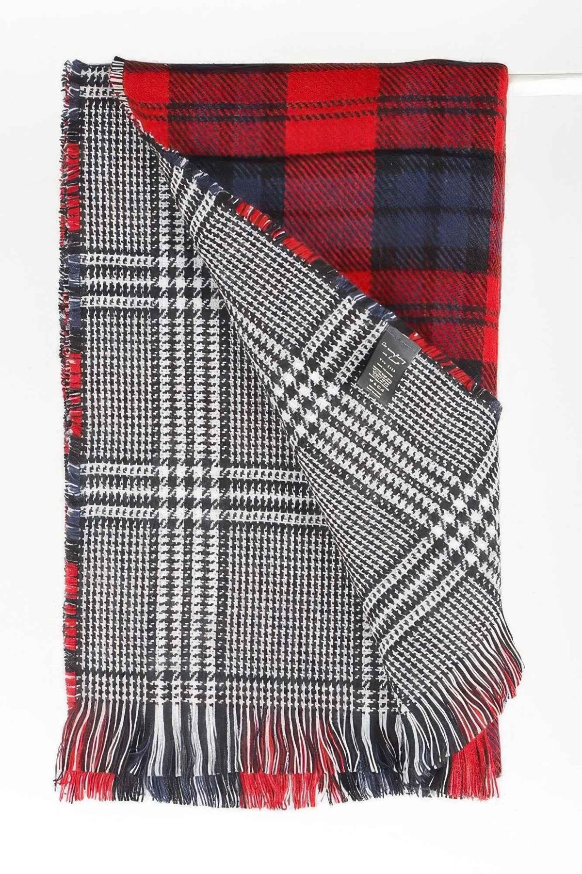 Classic Plaid Fringe Scarf