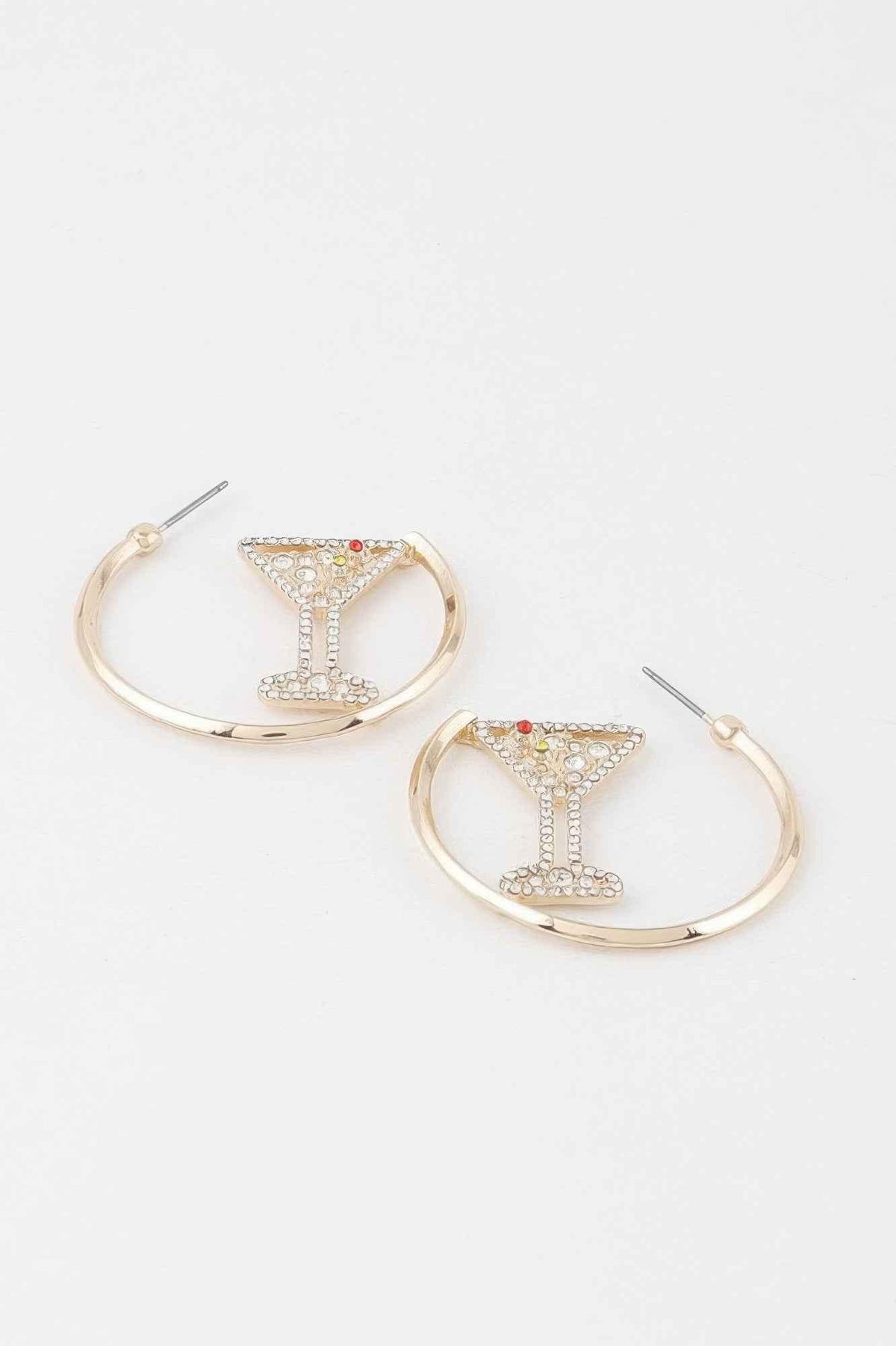 Cocktail Hoop Earrings