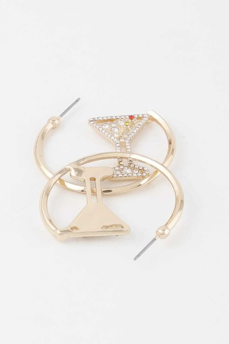 Cocktail Hoop Earrings