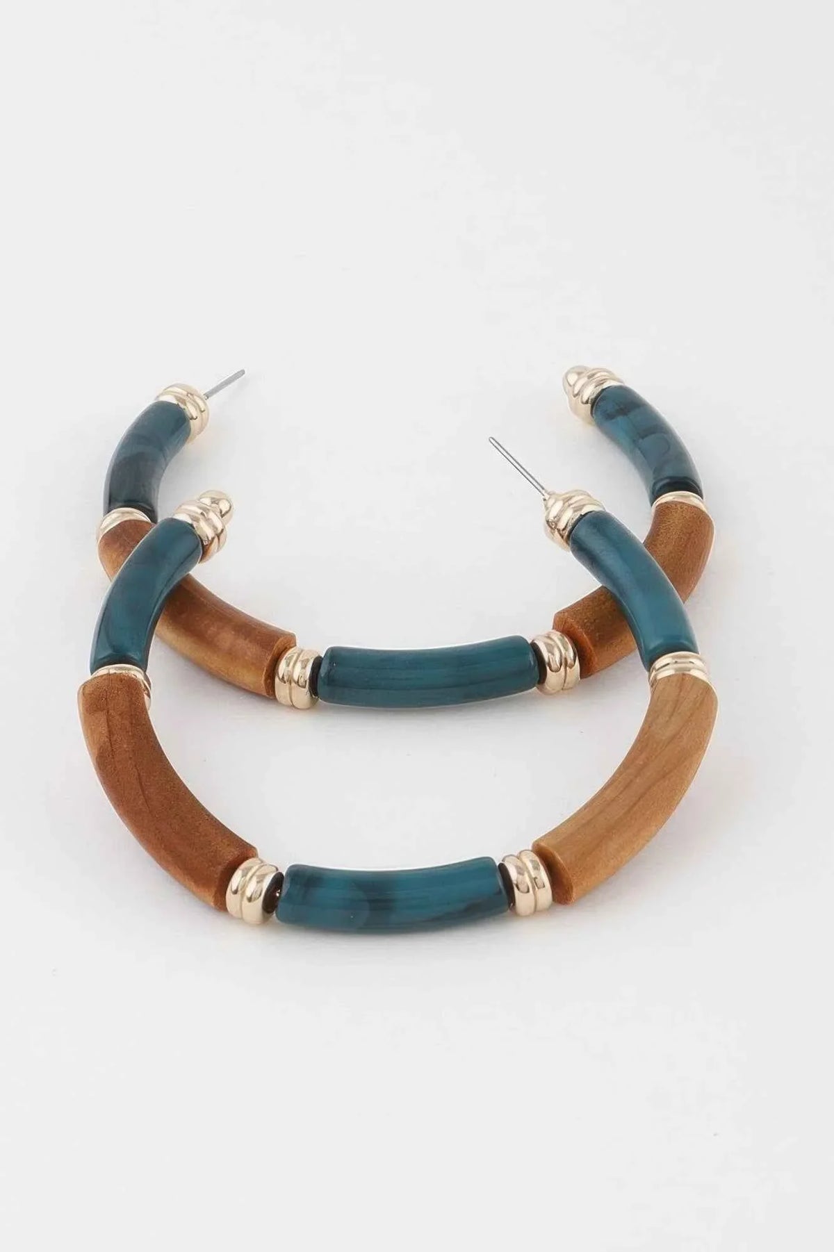 Multi Marble Hoop Earrings