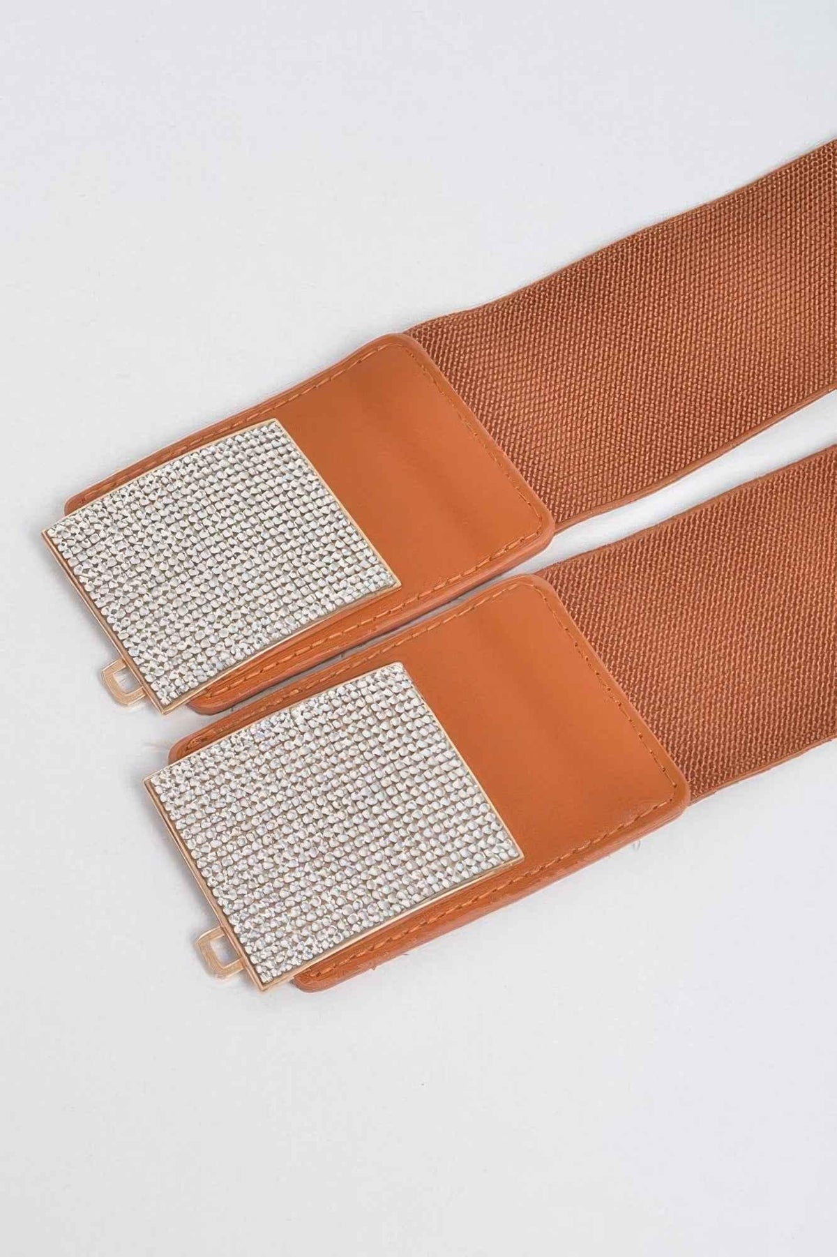 Rhinestone Plus Size Metal Chain Buckle Belt