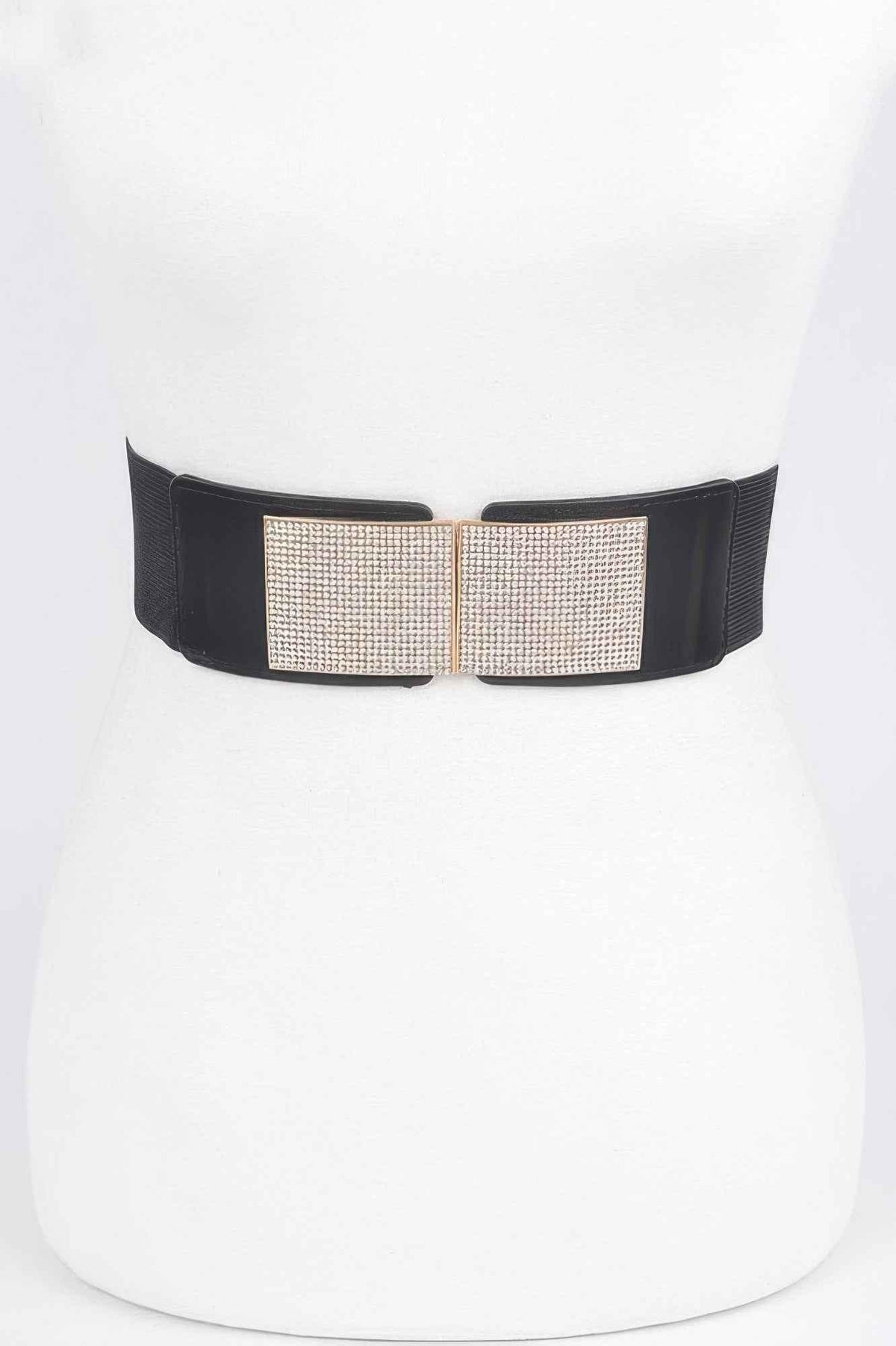 Rhinestone Plus Size Metal Chain Buckle Belt