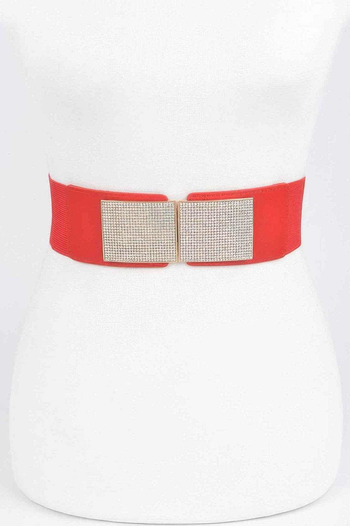 Rhinestone Plus Size Metal Chain Buckle Belt