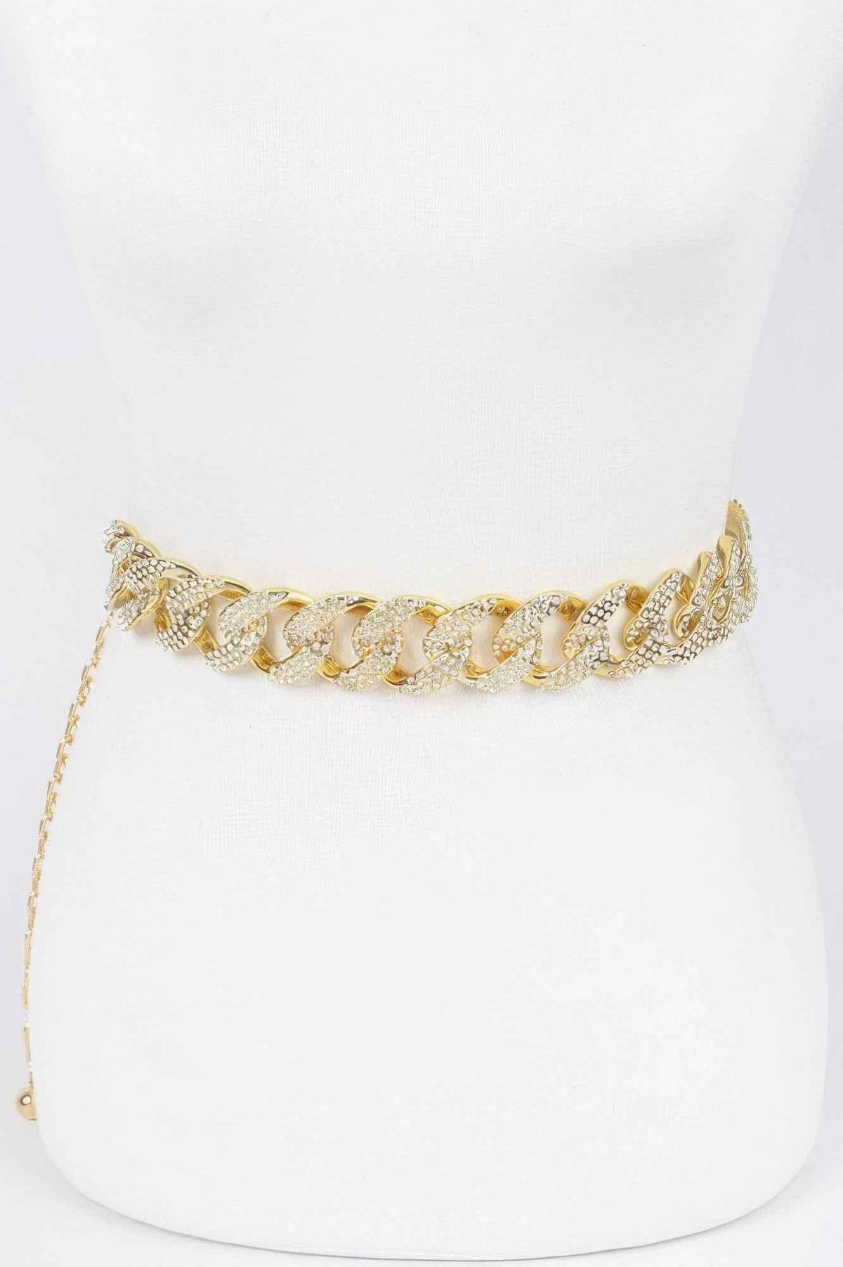 Rhinestone Oversized Plus Size Chain Belt
