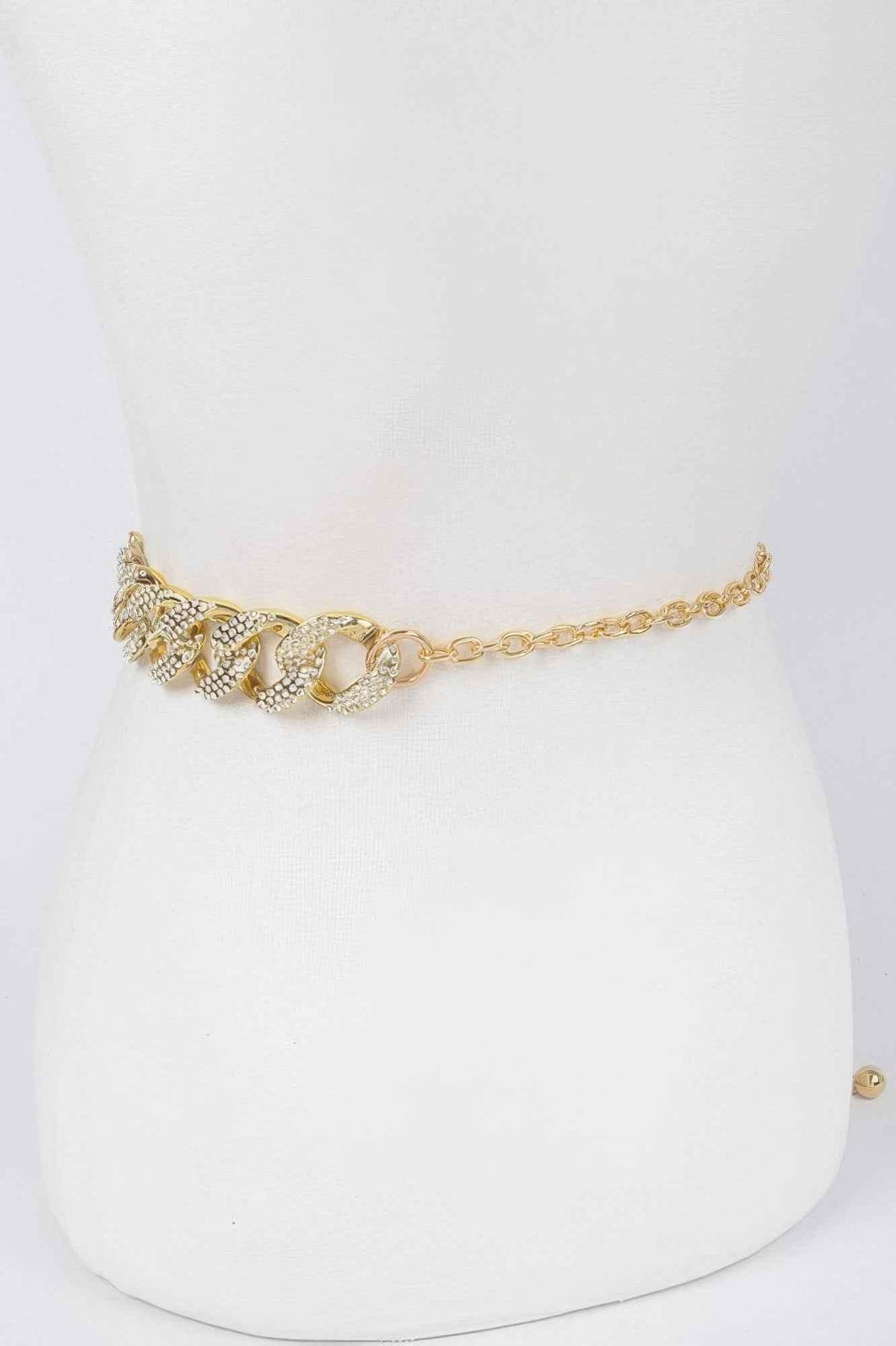 Rhinestone Oversized Plus Size Chain Belt