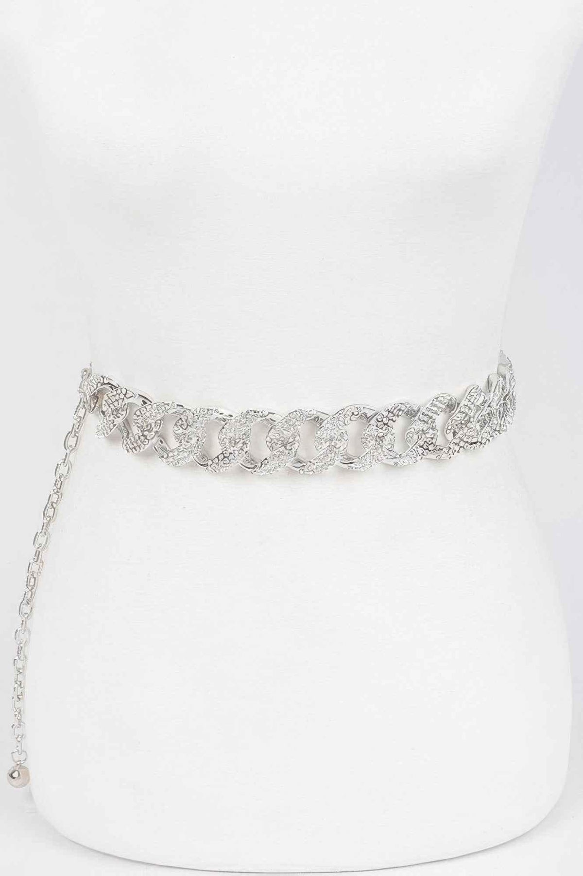 Rhinestone Oversized Plus Size Chain Belt