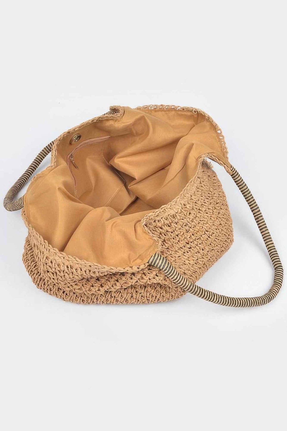 Faux Straw Tote Bag