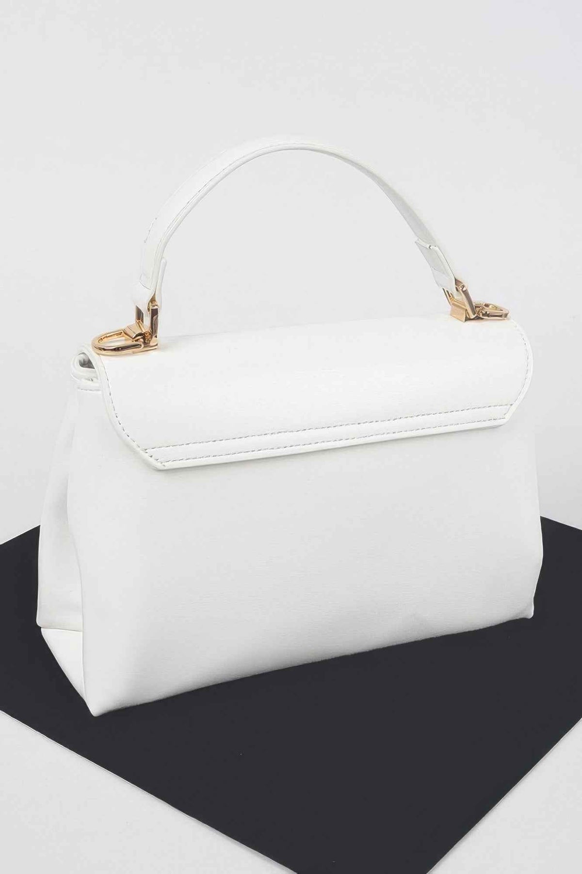 Faux Leather Flap Bag